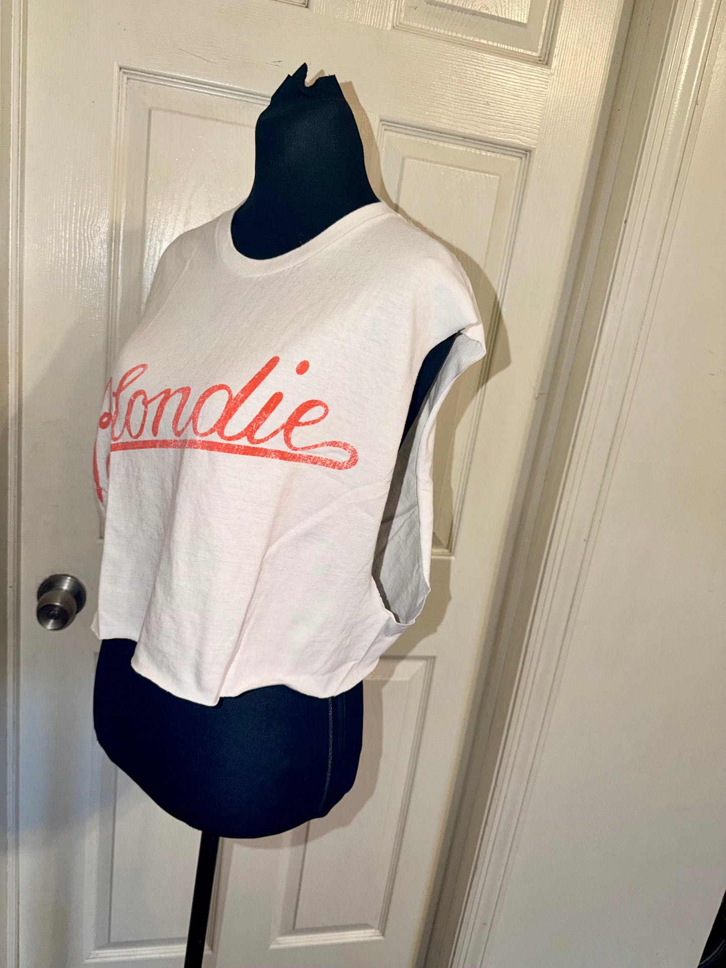 Blondie Oversized Distressed Cropped Tank