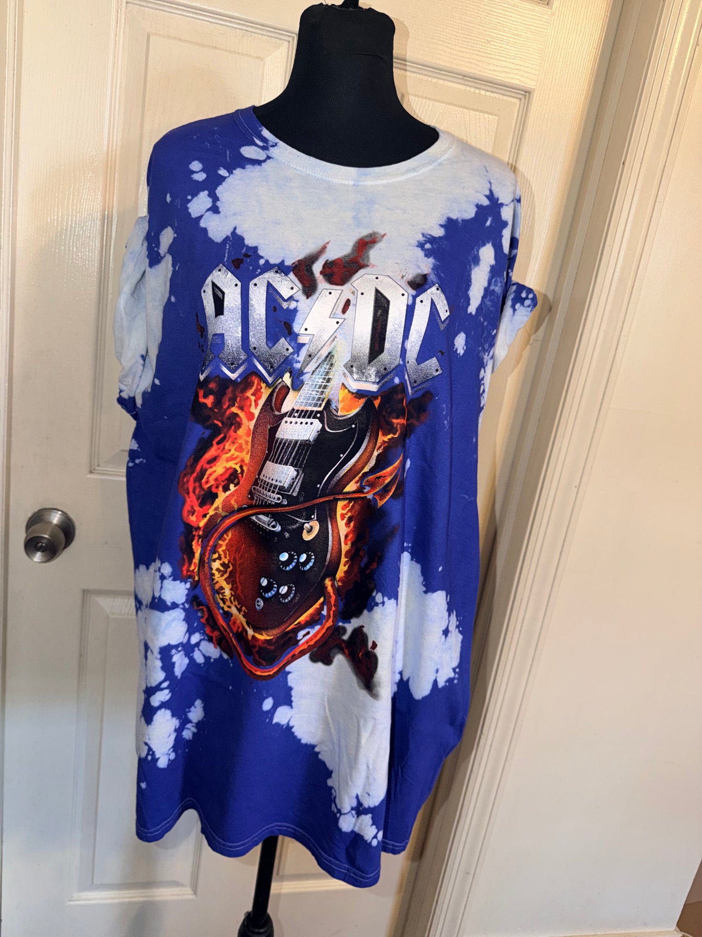 AC/DC Oversized Distressed Tee