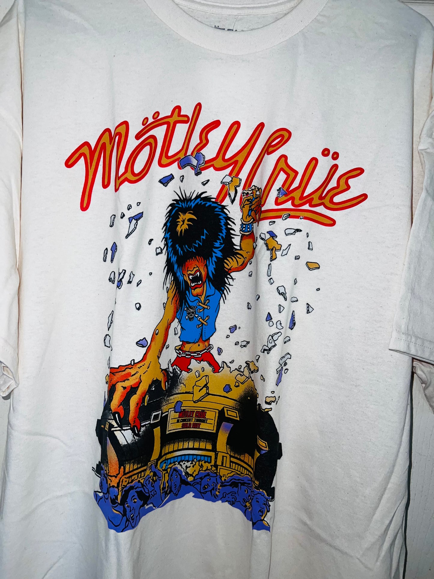 Motley Crue Tour Double Sided  Oversized Distressed Tee