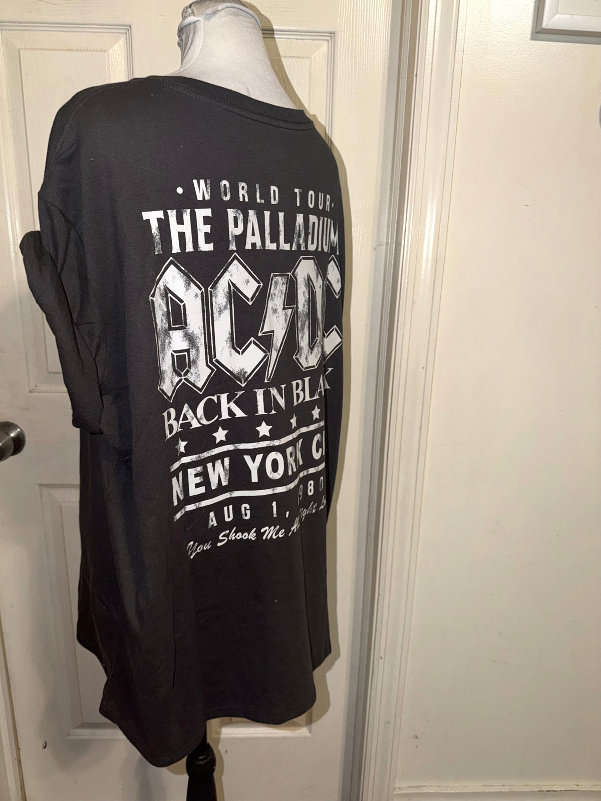 AC/DC Double Sided Oversized Distressed Tee