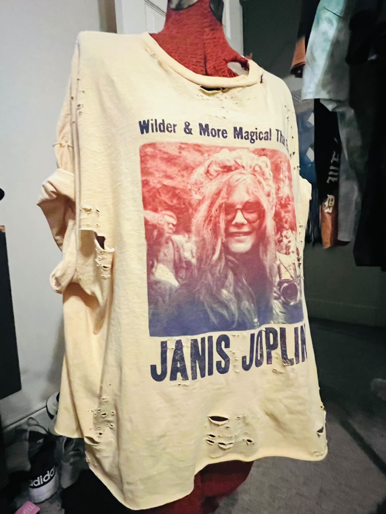 Janis Joplin Oversized Distressed Tee