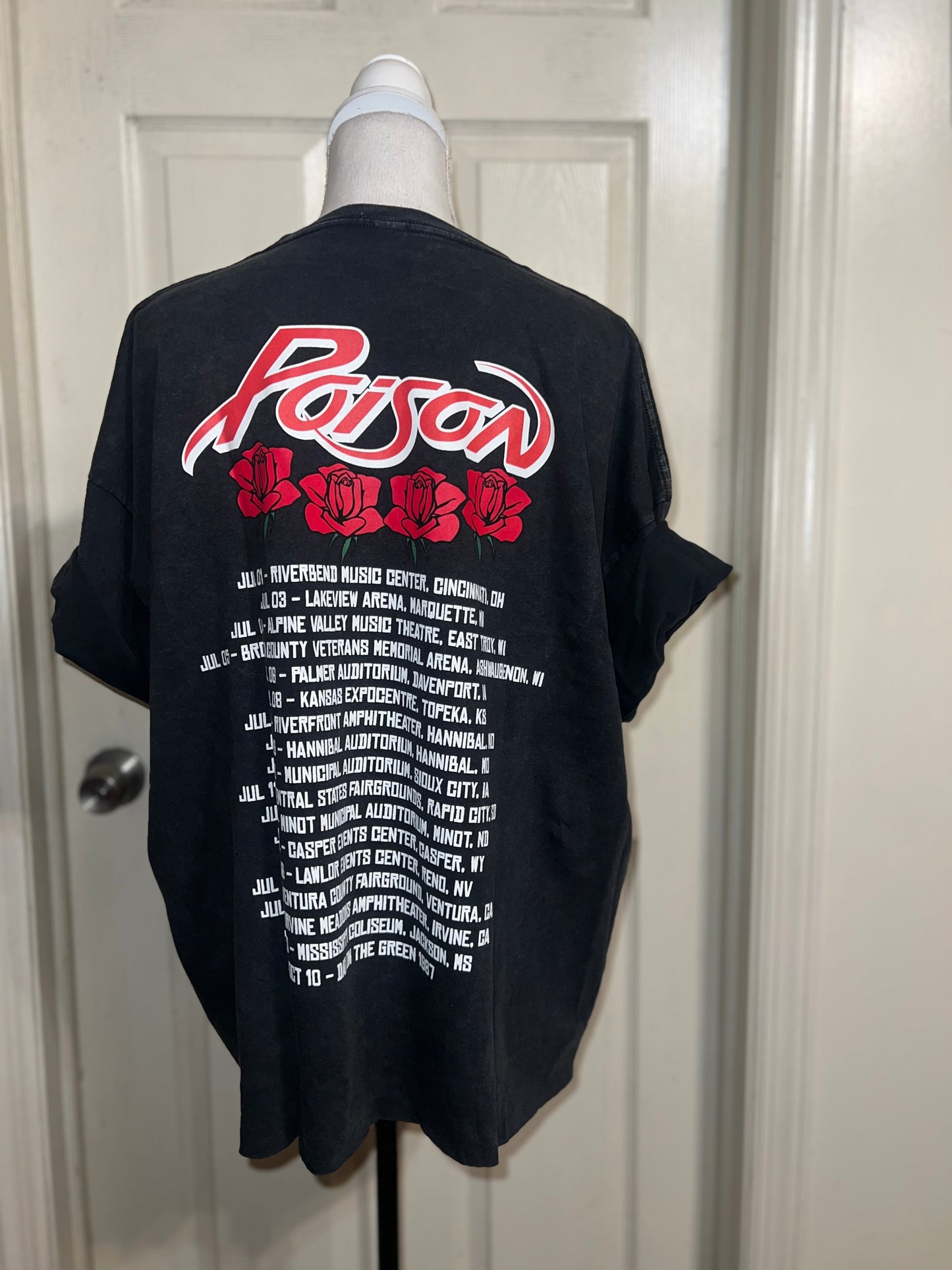 Poison Double Sided Oversized Distressed Tee