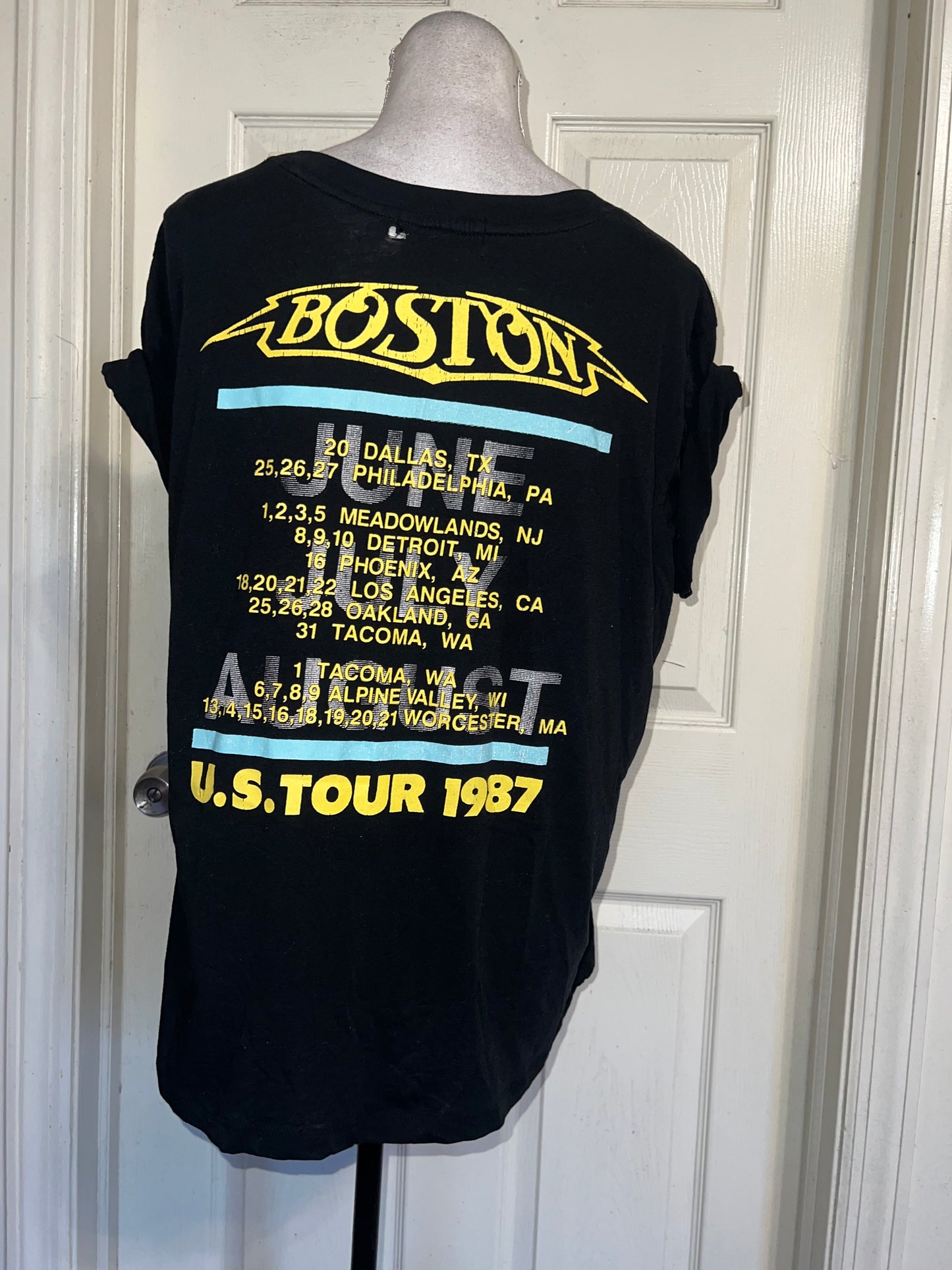 Boston Double Sided Oversized Distressed Tee