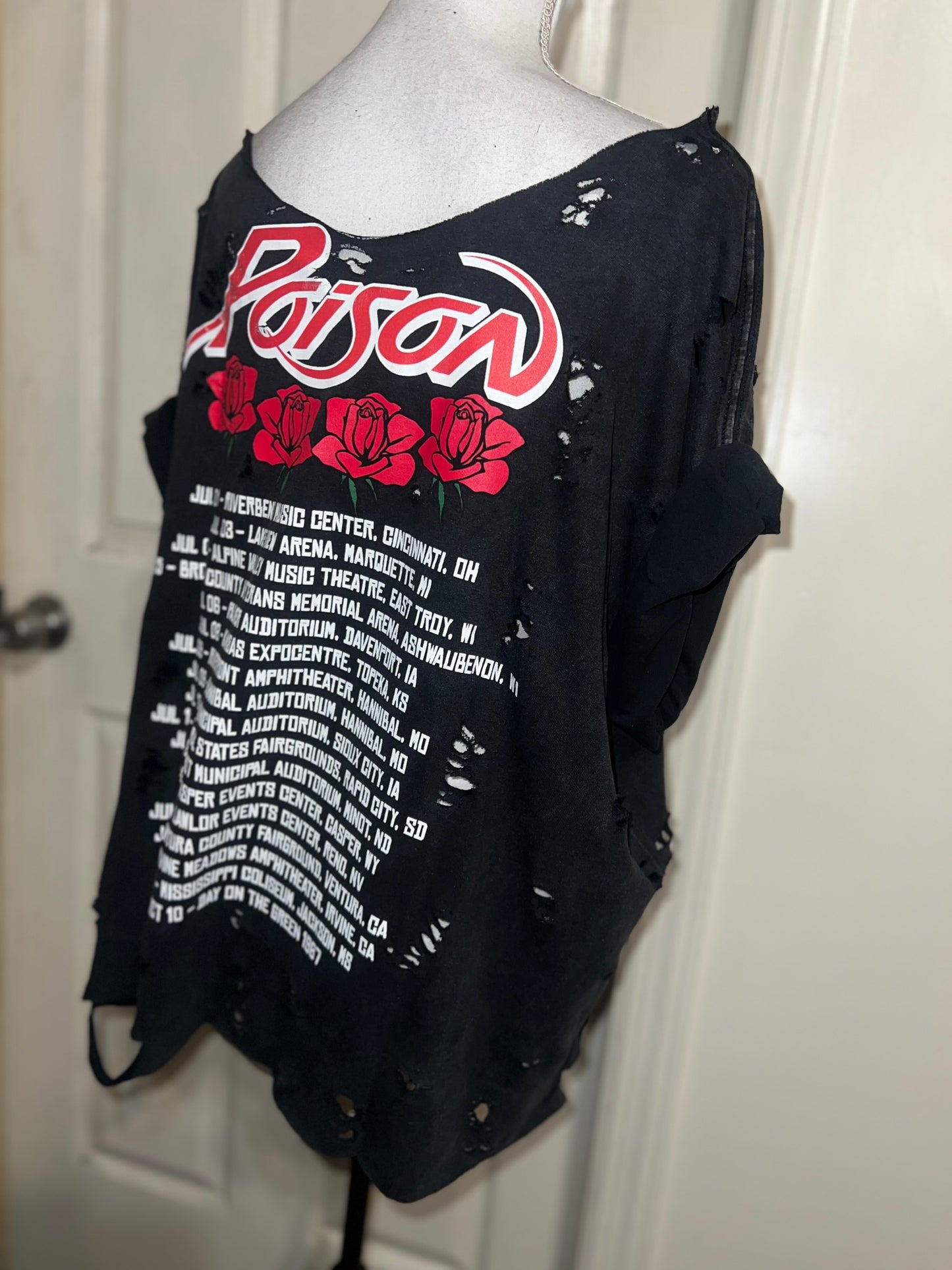 Poison Double Sided Oversized Distressed Tee