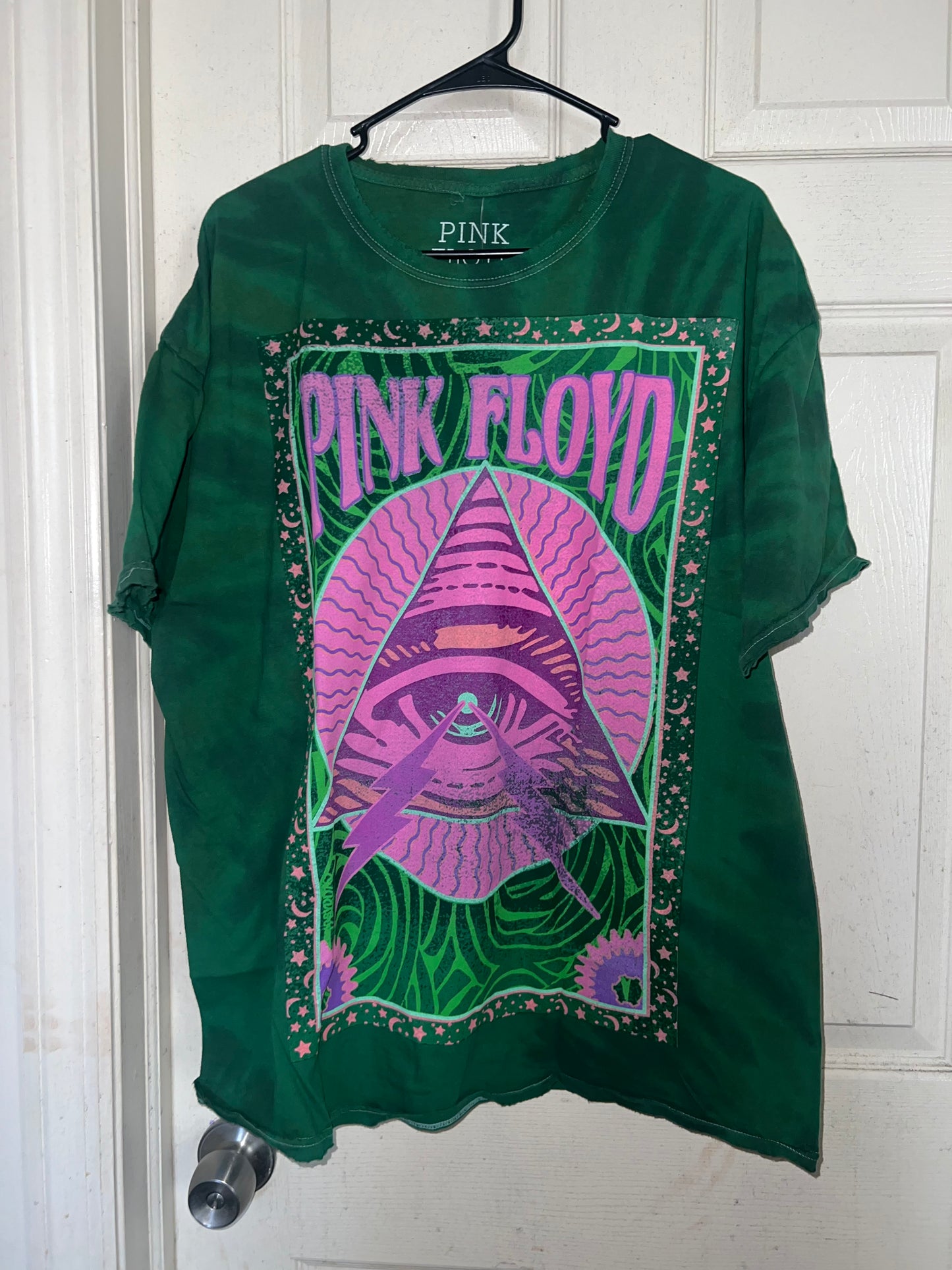 Pink Floyd Tie Dye Oversized Distressed Tee