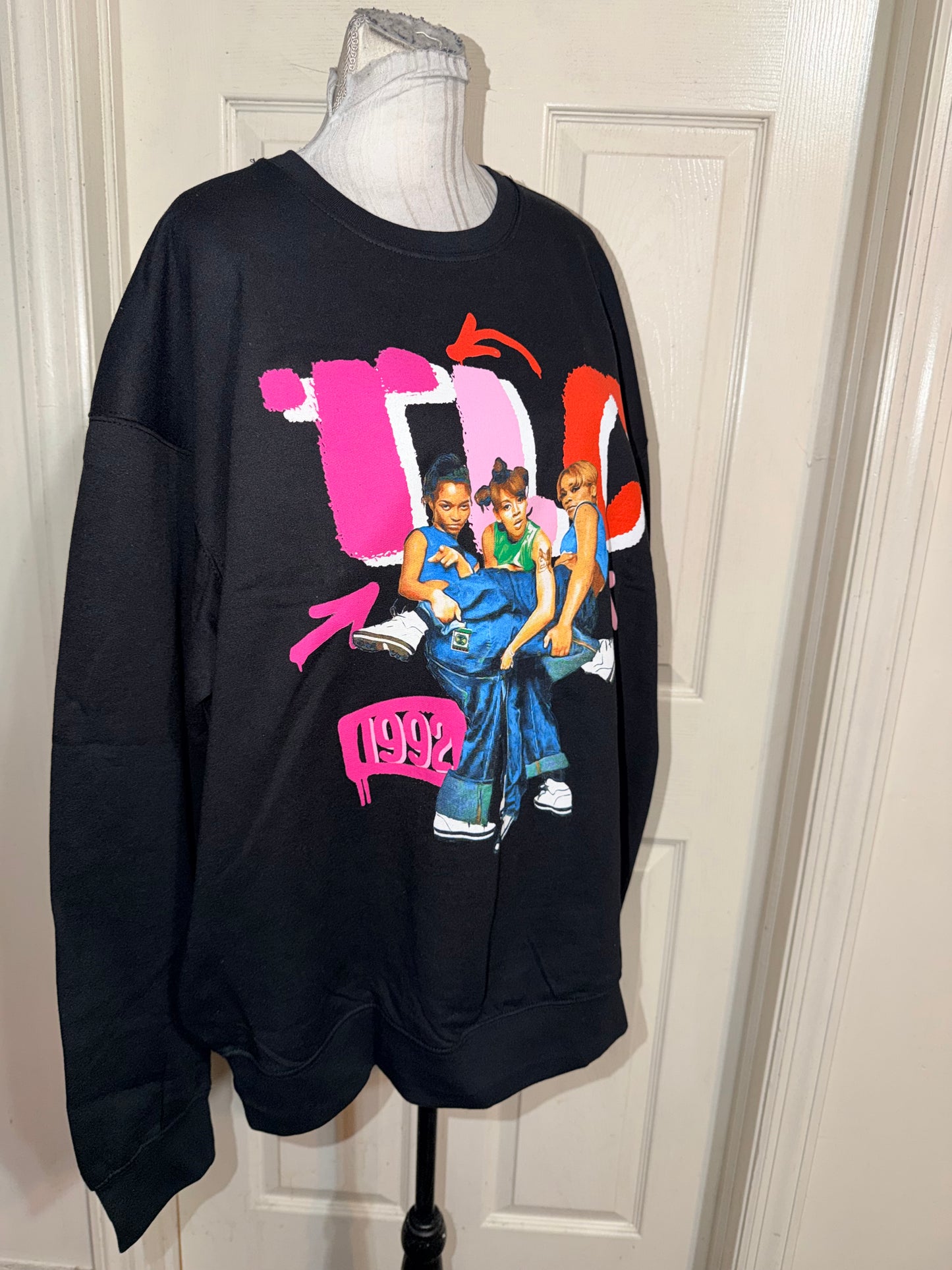 TLC Oversized Distressed Sweatshirt