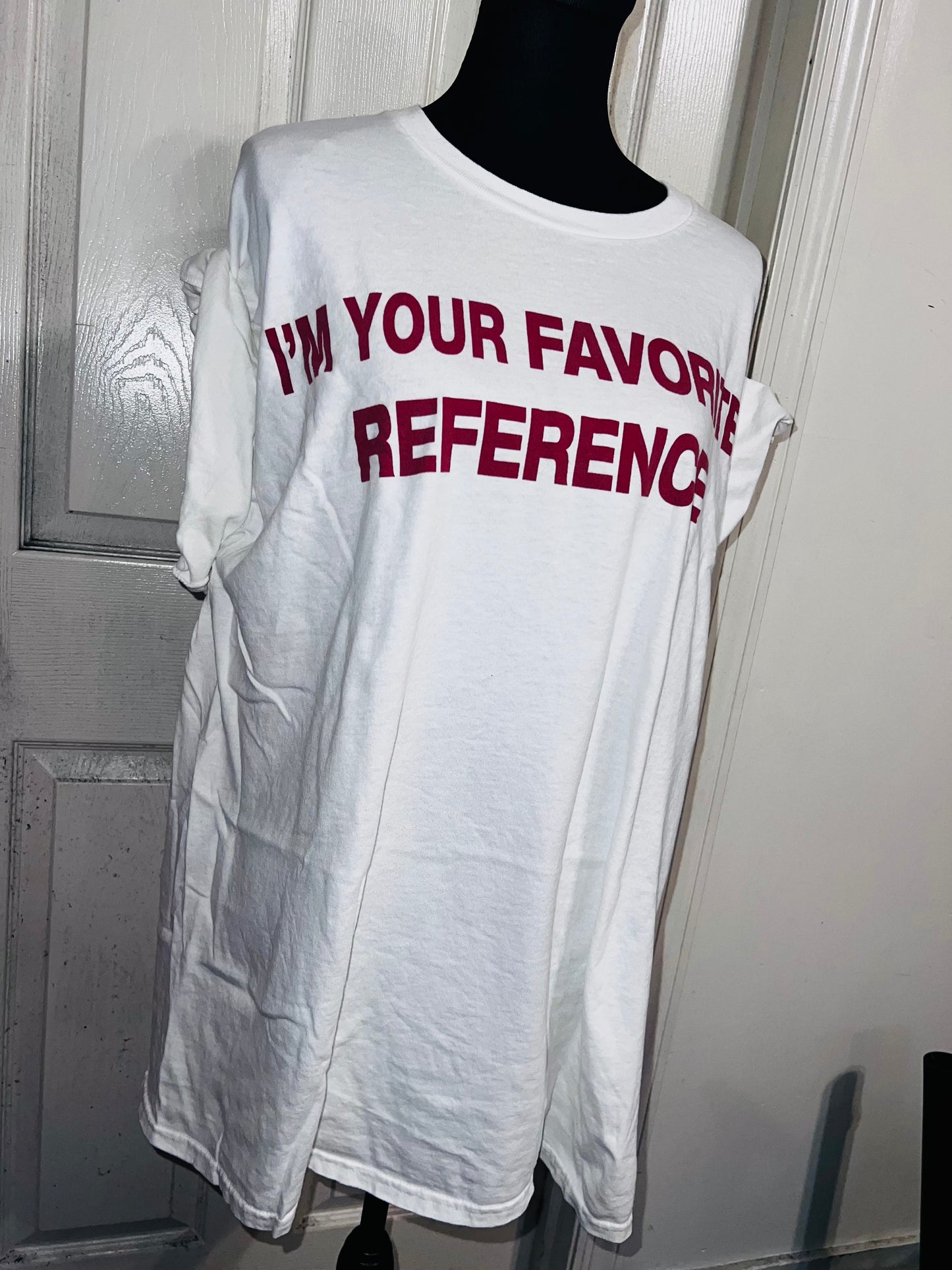 Charli XCX Favorite Reference Oversized Distressed Tee