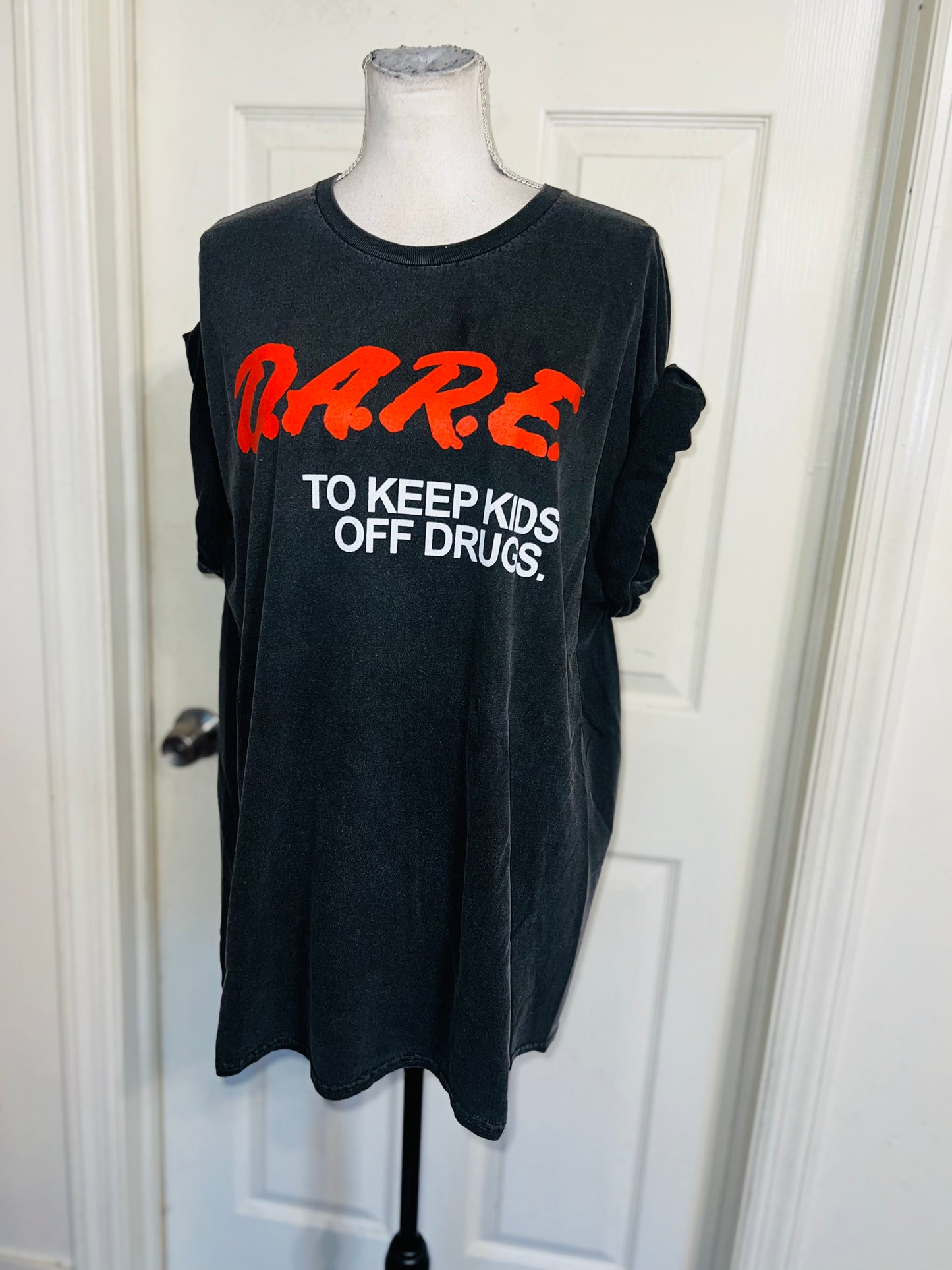 D.A.R.E. Oversized Distressed Tee