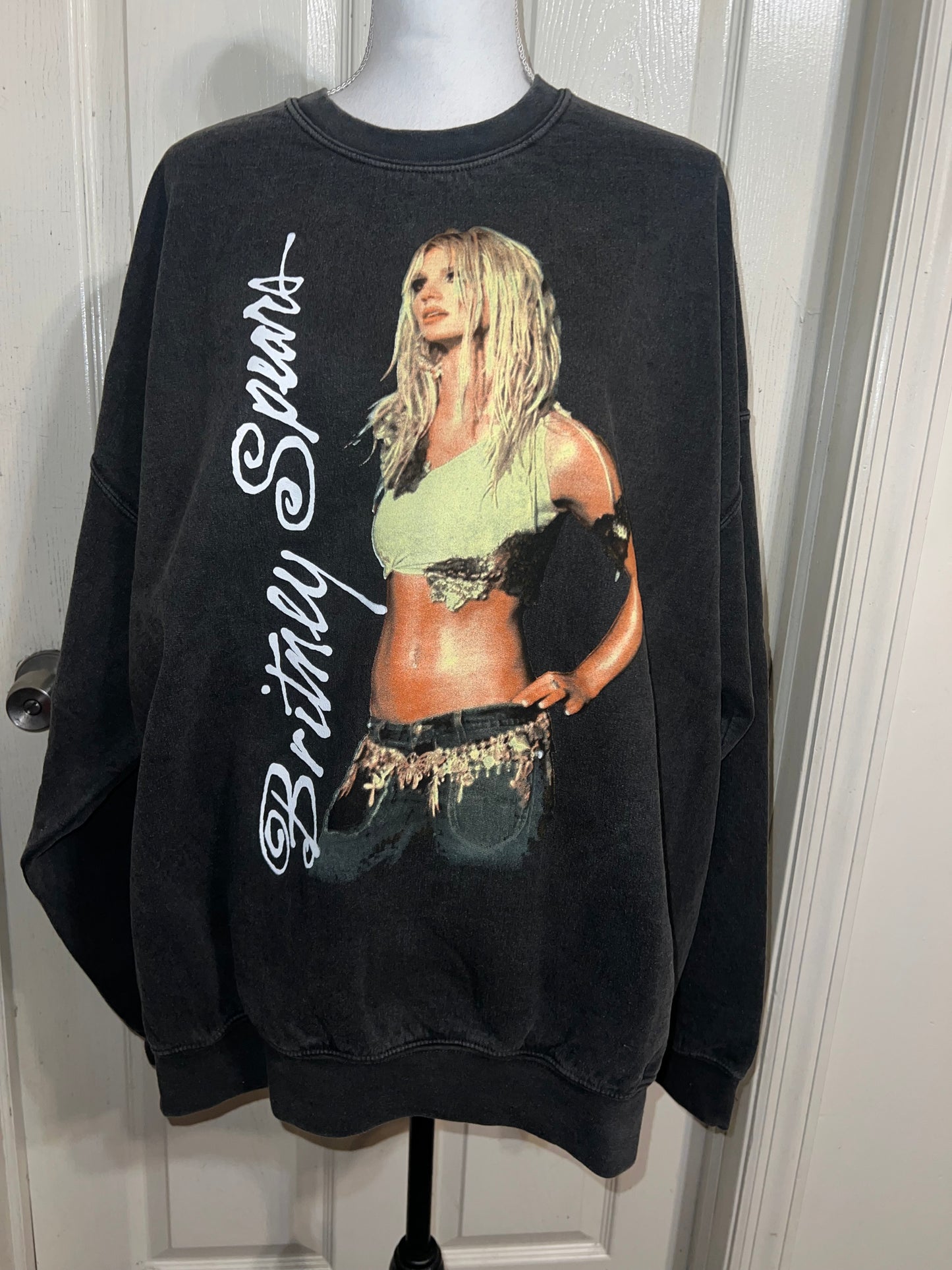 Britney Spears Oversized Distressed Sweatshirt