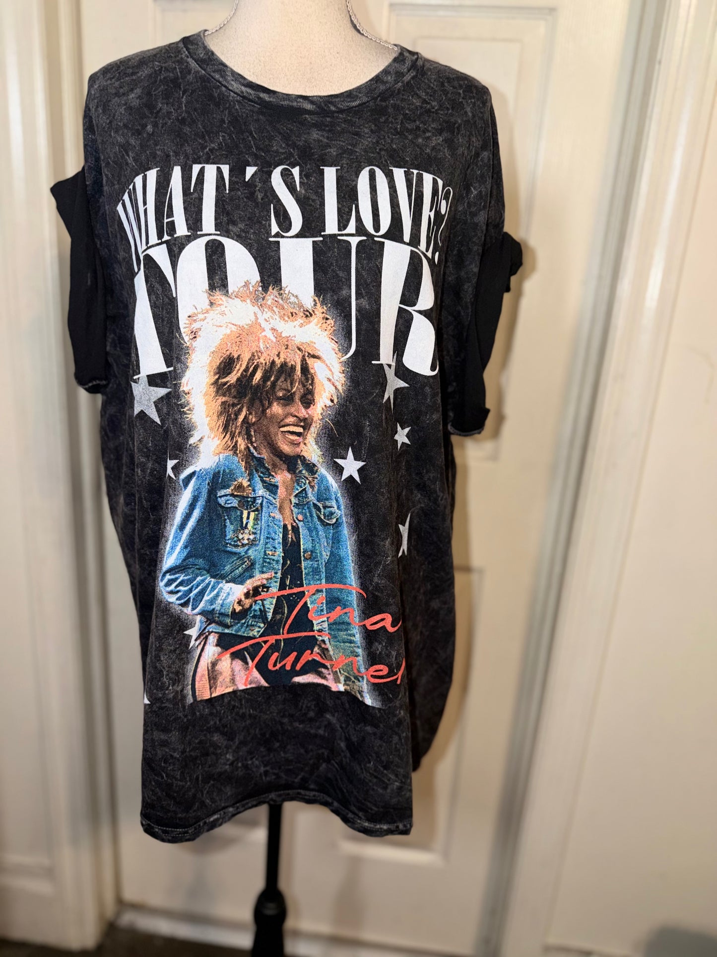 Tina Turner Double Sided Oversized Distressed Tee