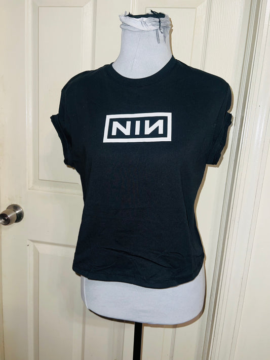 Nine Inch Nails Distressed Baby Tee