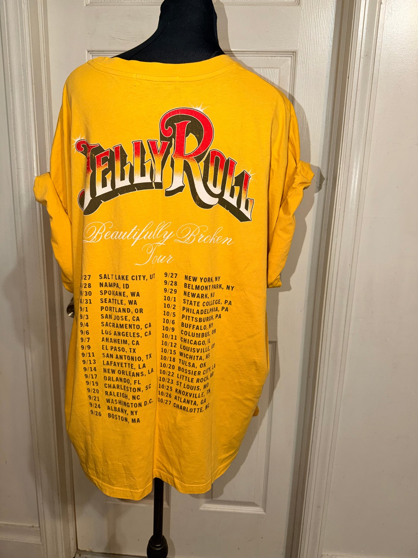 Jelly Roll Double Sided Oversized Distressed Tee