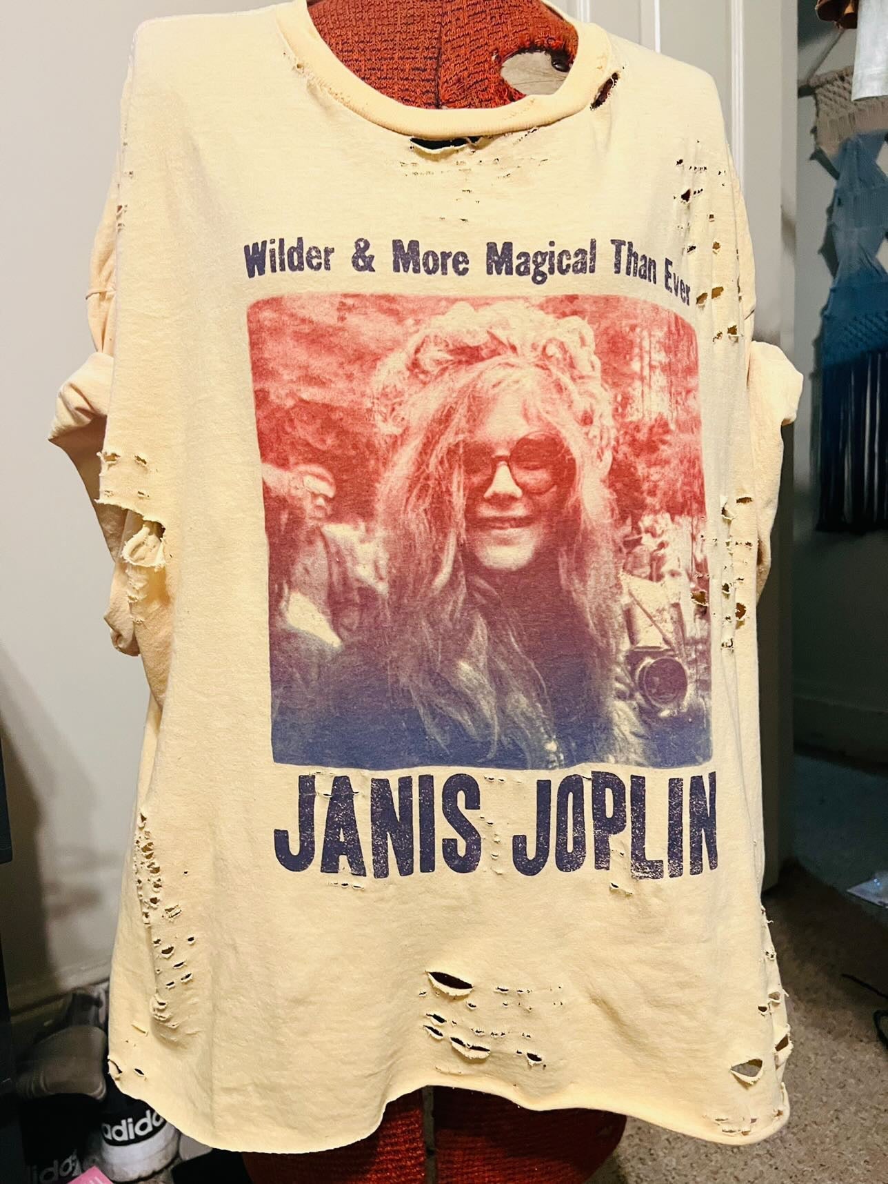 Janis Joplin Oversized Distressed Tee