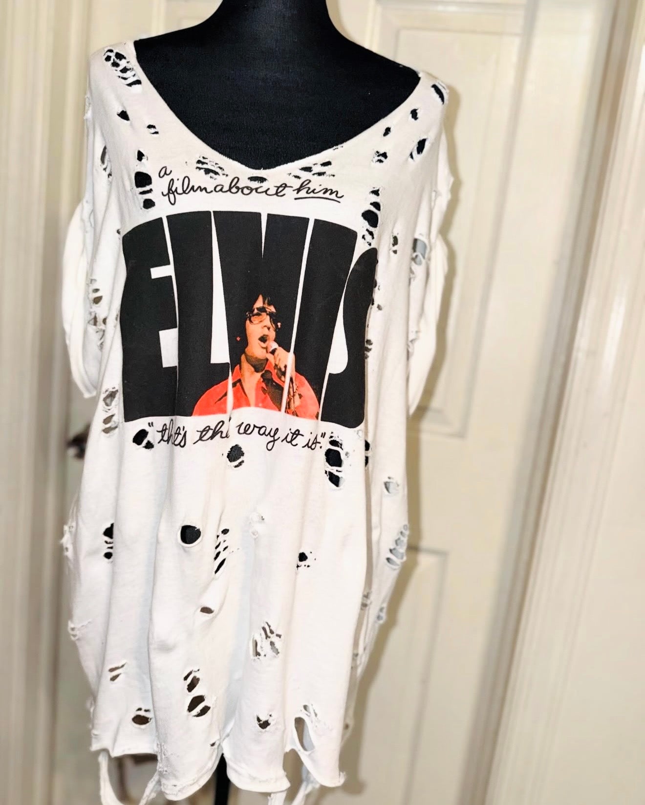 Elvis Double Sided Oversized Distressed Tee