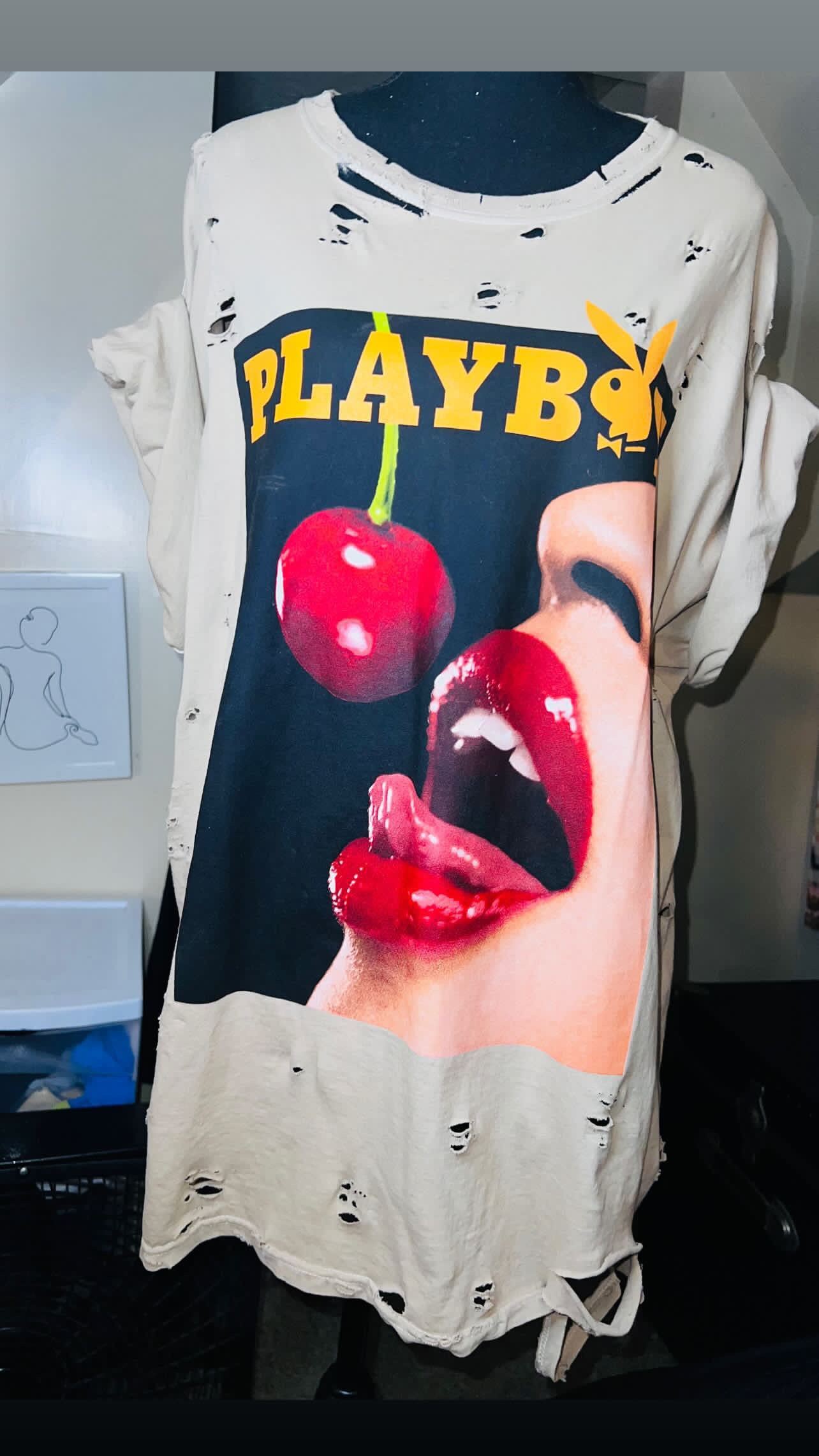 Playboy Vintage Cover Oversized Distressed Tee