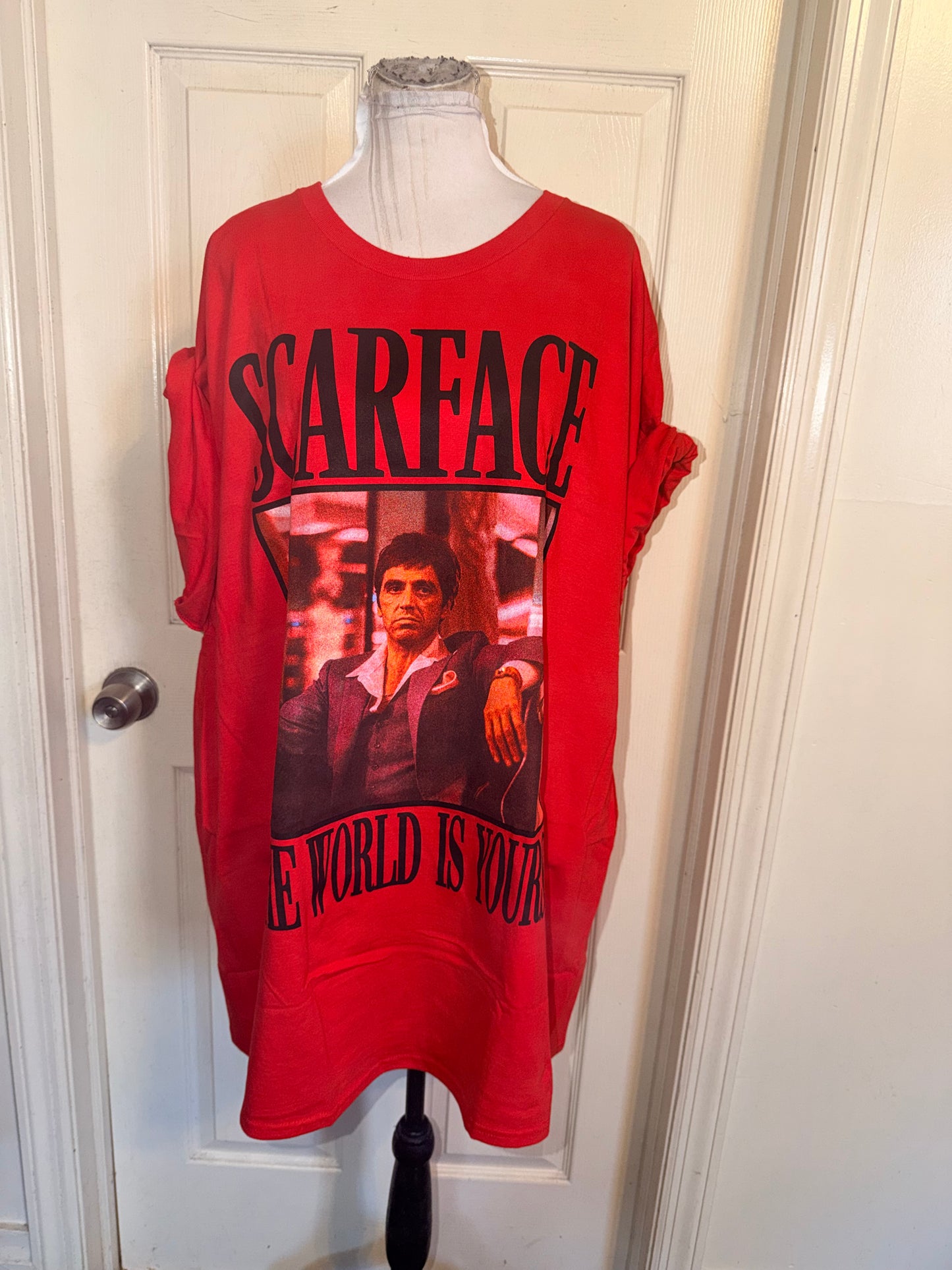 Scarface Oversized Distressed Tee