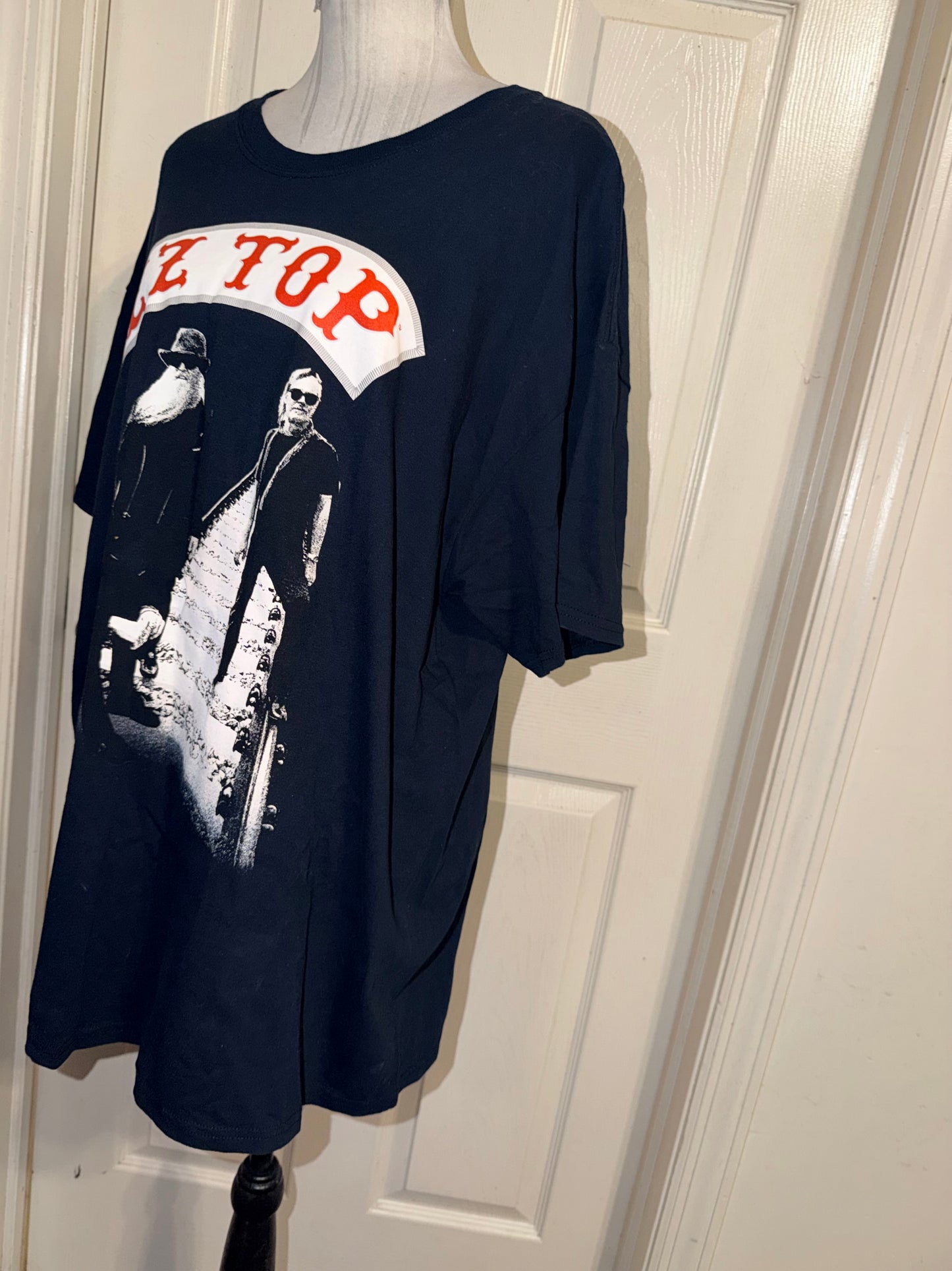 ZZ Top Double Sided Oversized Distressed Tee