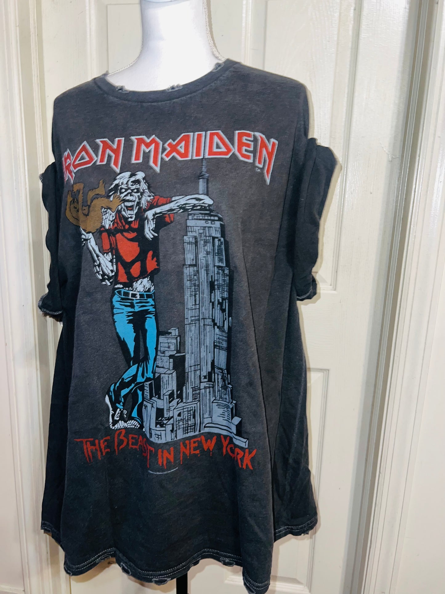 Iron Maiden Double Sided Oversized Distressed Tee