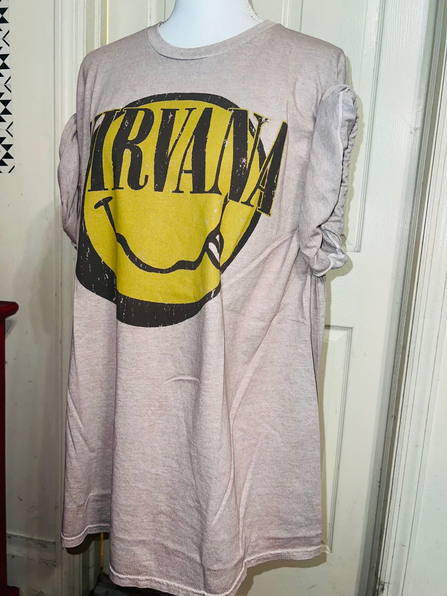 Nirvana Oversized Distressed Tee