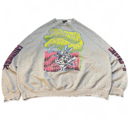Jefferson Airplane Oversized Distressed Sweatshirt