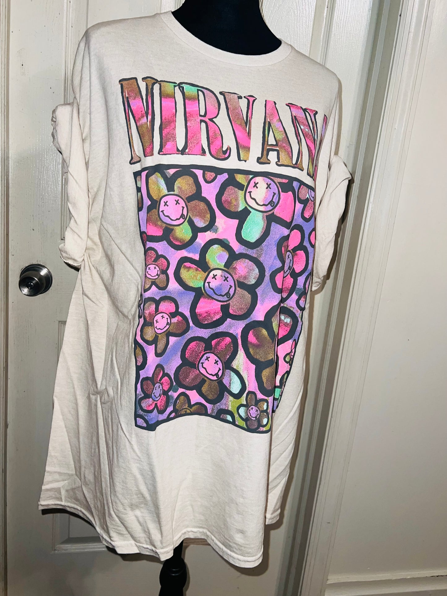 Nirvana Oversized Distressed Tee