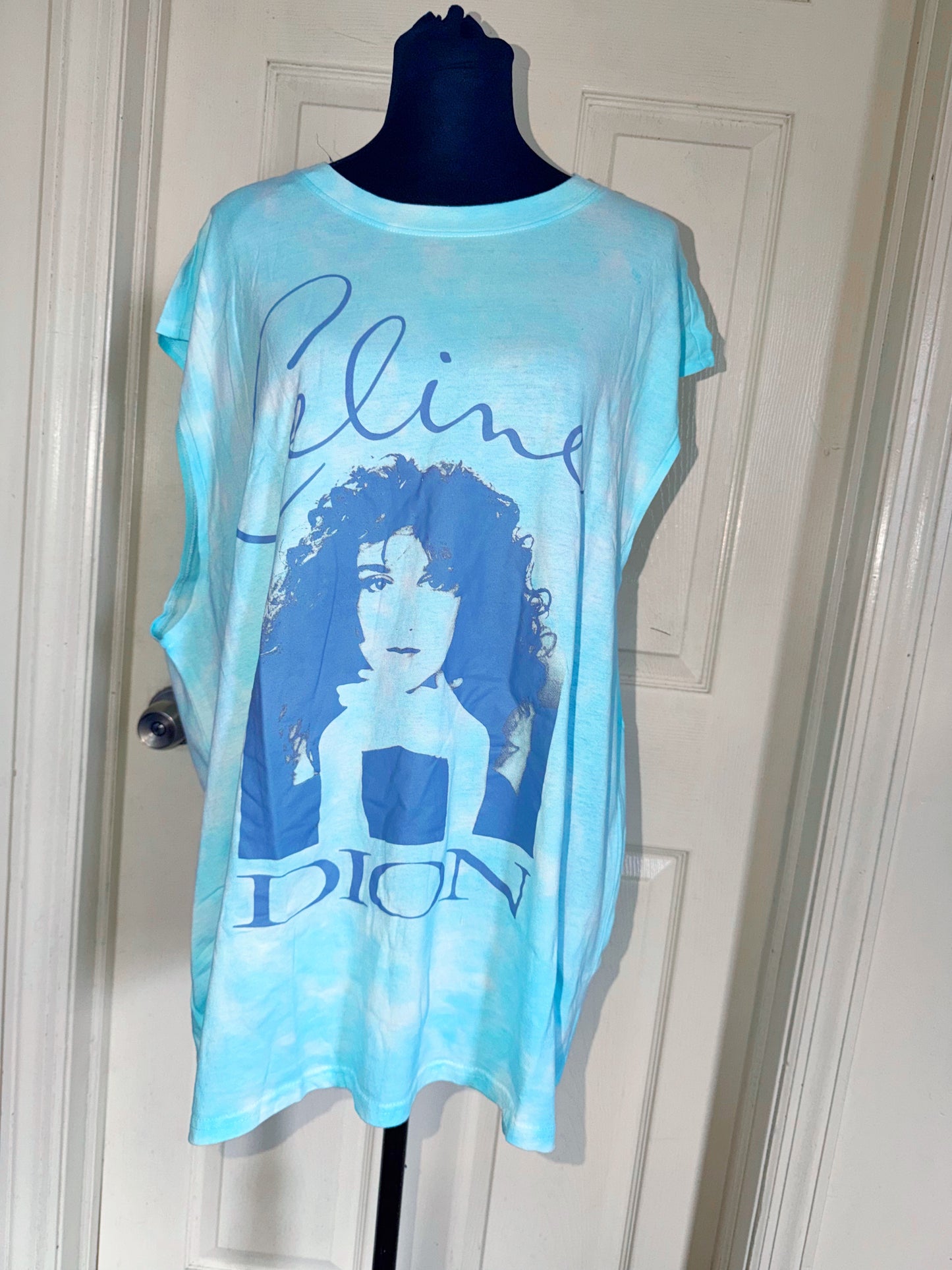 Celine Dion Oversized Distressed Tank