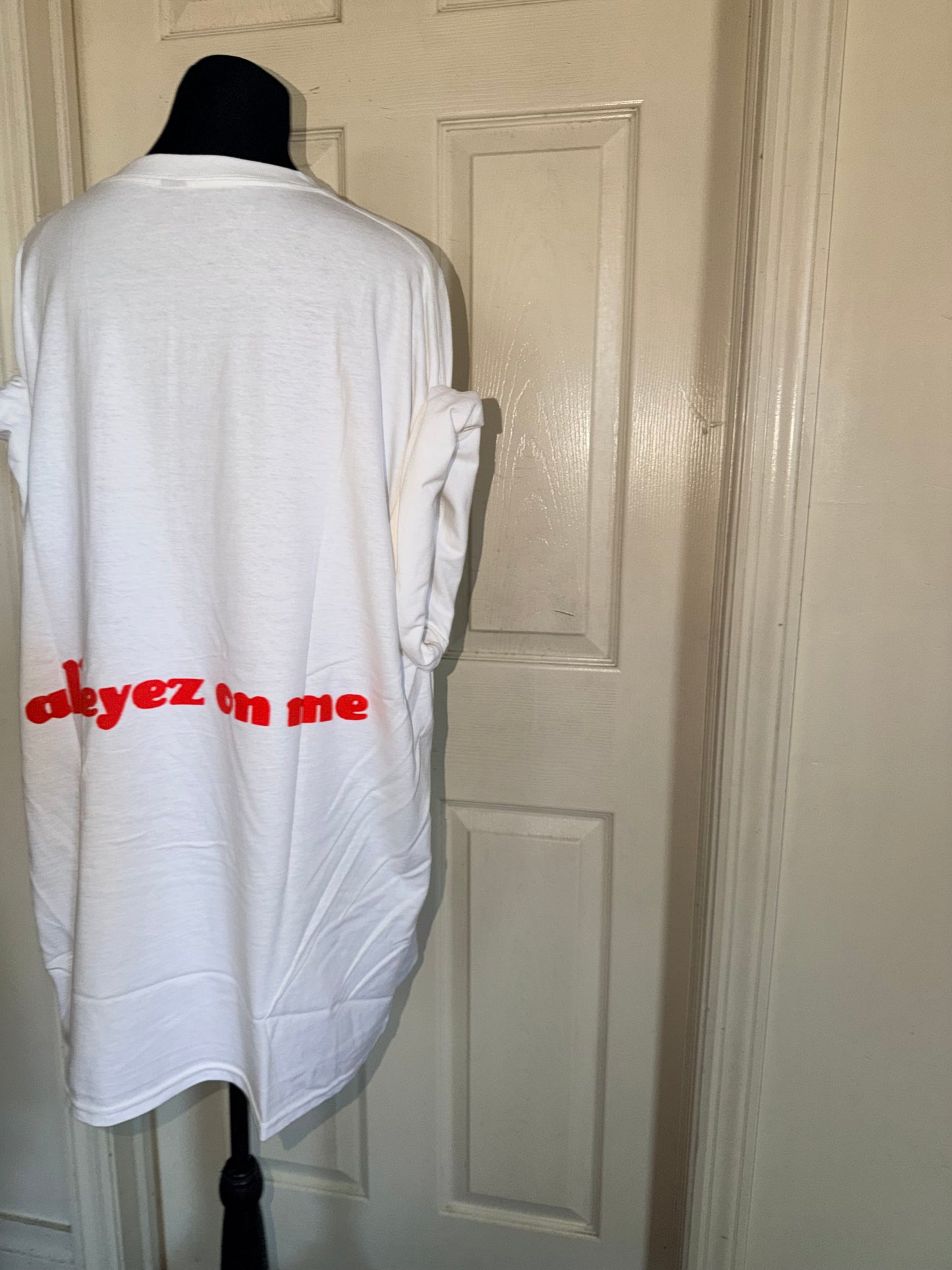 Tupac Double Sided Oversized Distressed Tee