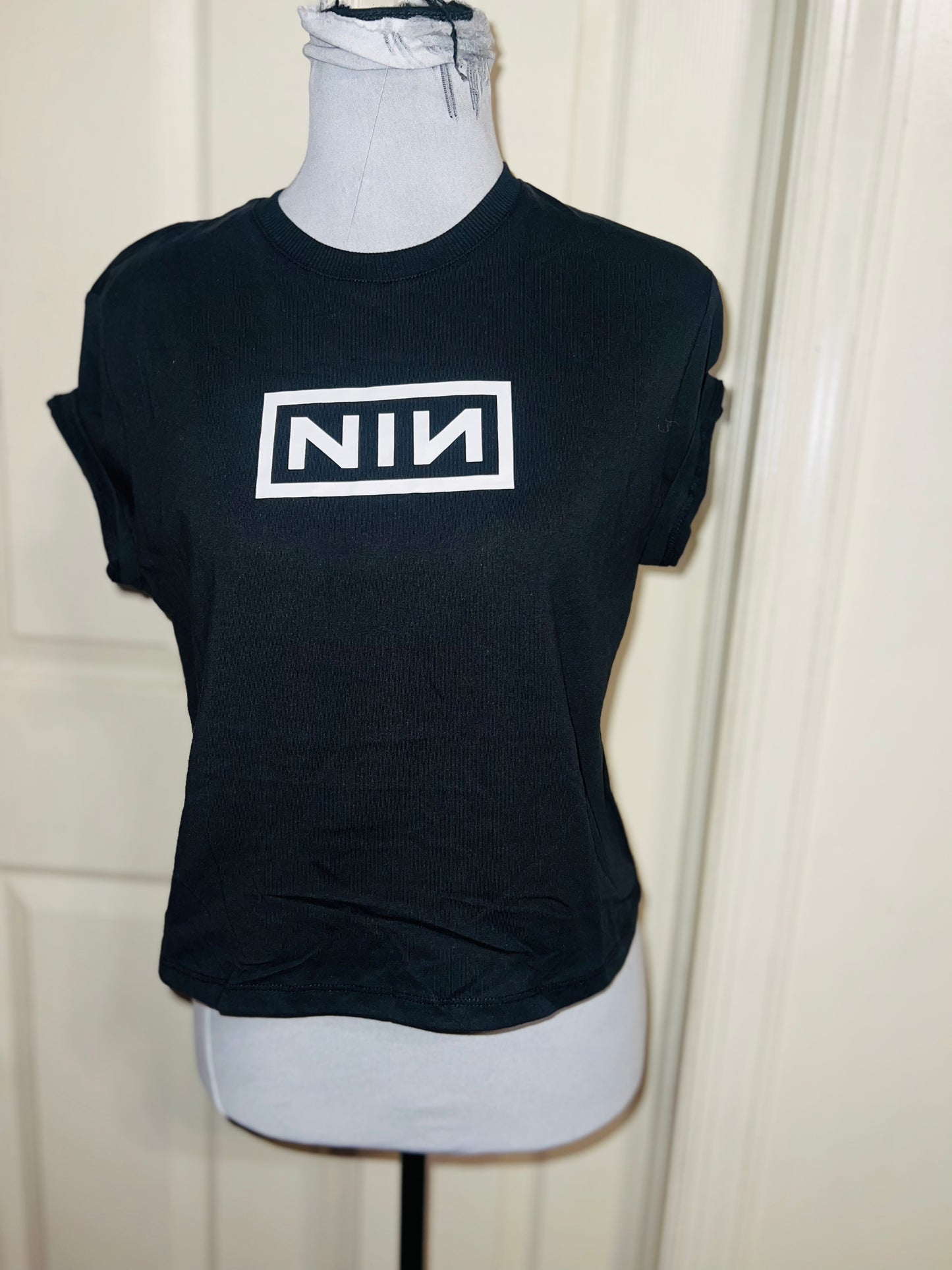 Nine Inch Nails Distressed Baby Tee