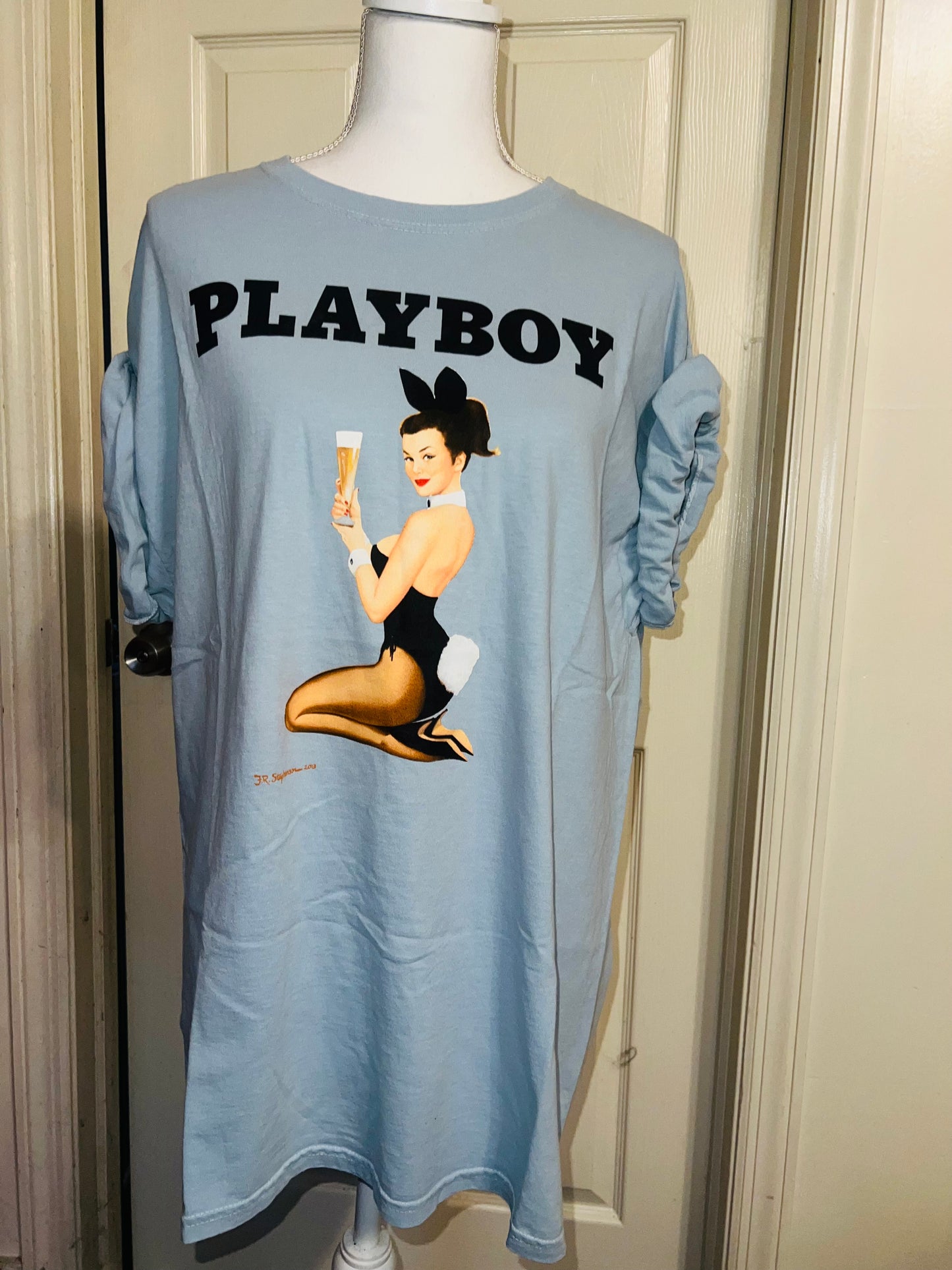 Playboy Oversized Distressed Tee