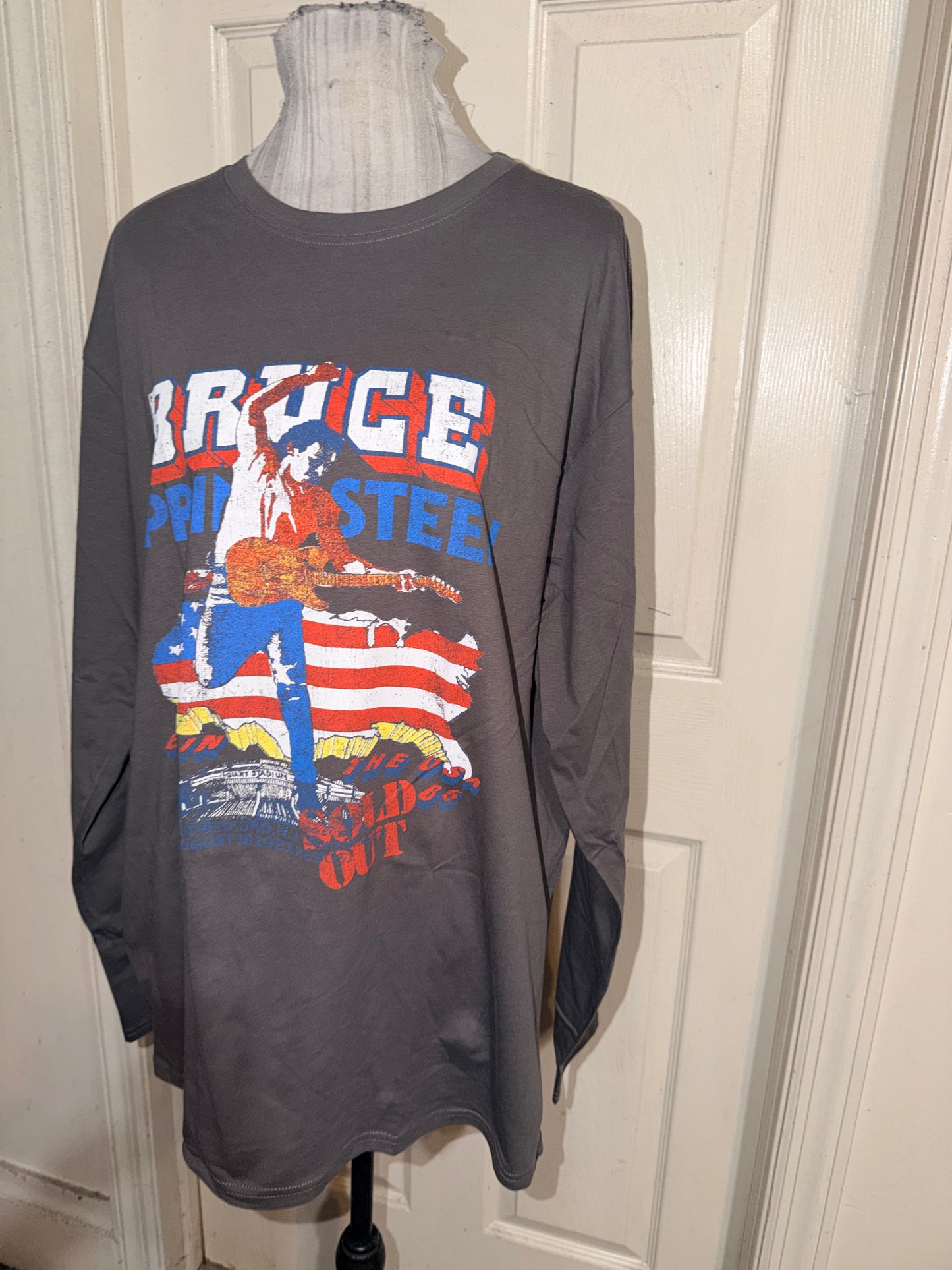 Bruce Springsteen Oversized Distressed Long Sleeve Tee