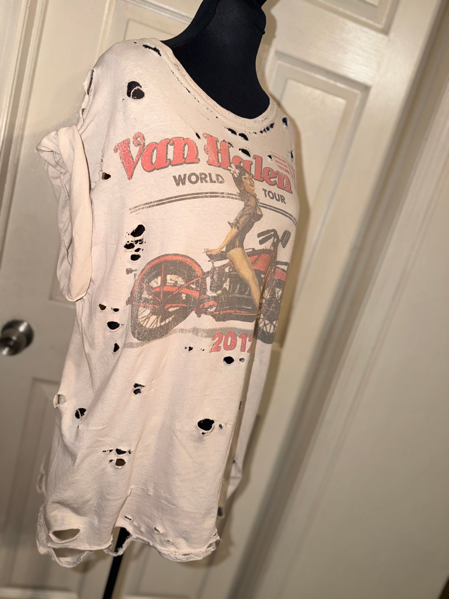 Van Halen Double Sided Oversized Distressed Tee