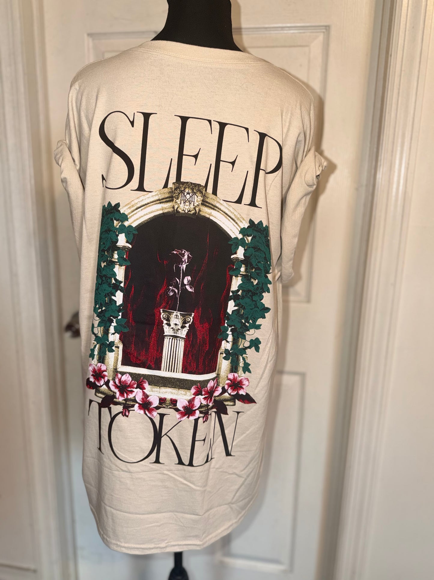 Sleep Token Double Sided Oversized Distressed Tee