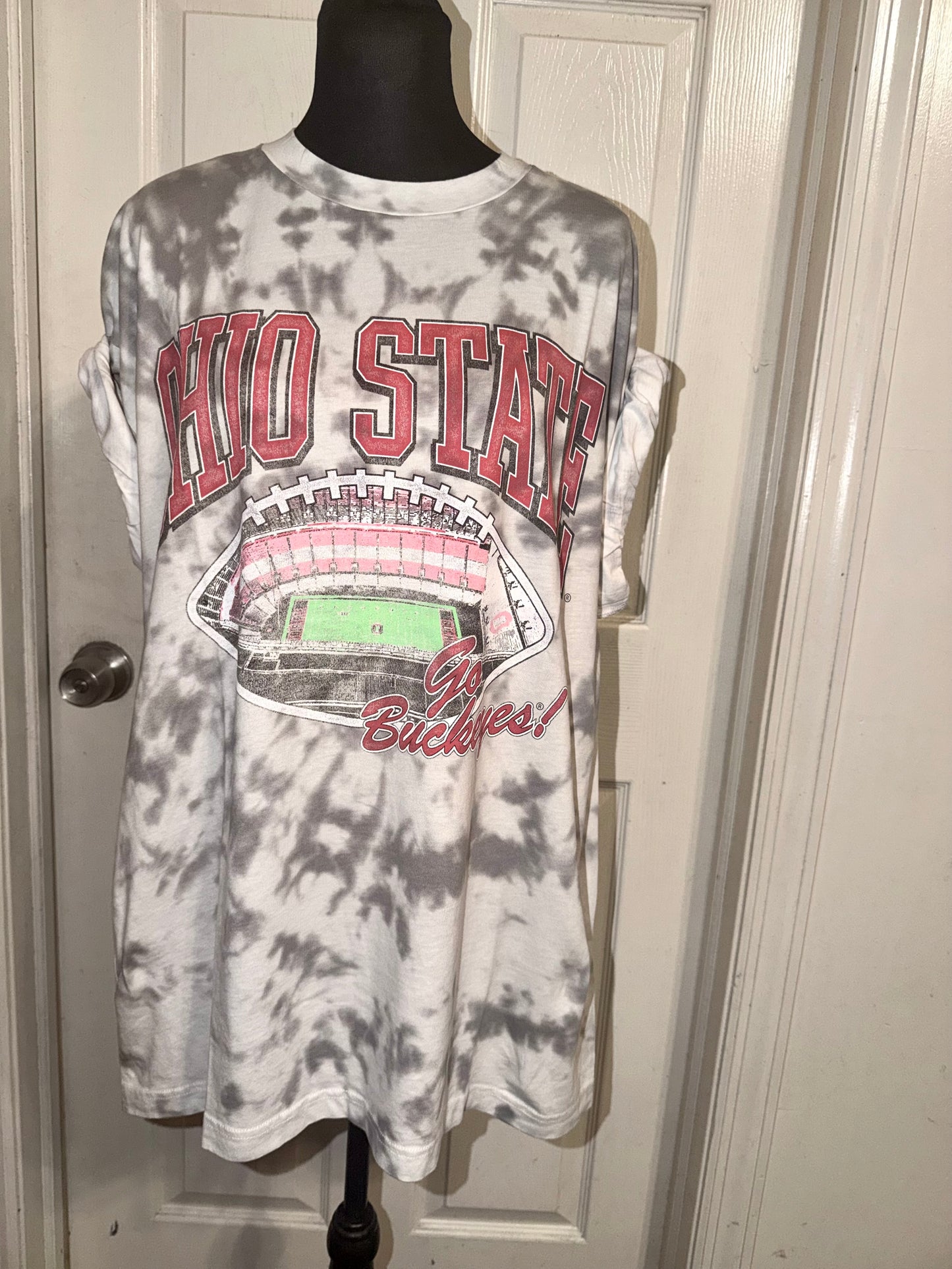 Ohio State Oversized Distressed Tee