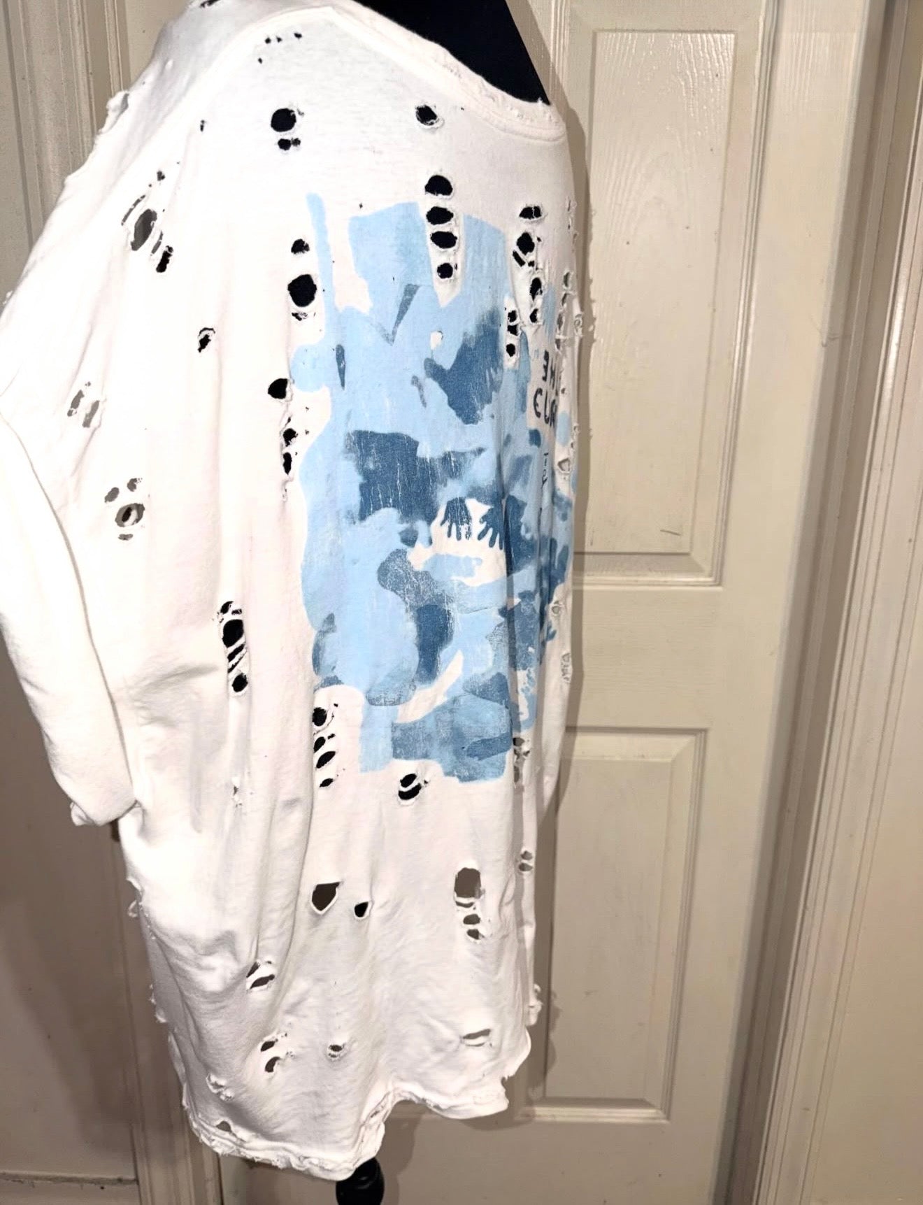 The Cure Double Sided Oversized Distressed Tee