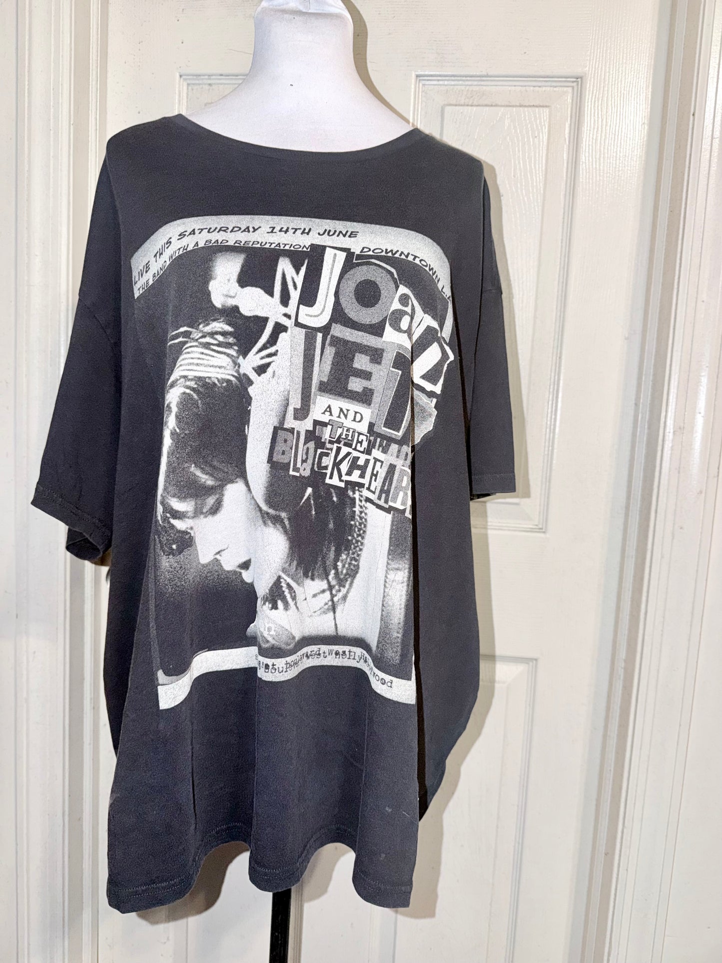 Joan Jett and the Blackhearts Double Sided Oversized Distressed Tee