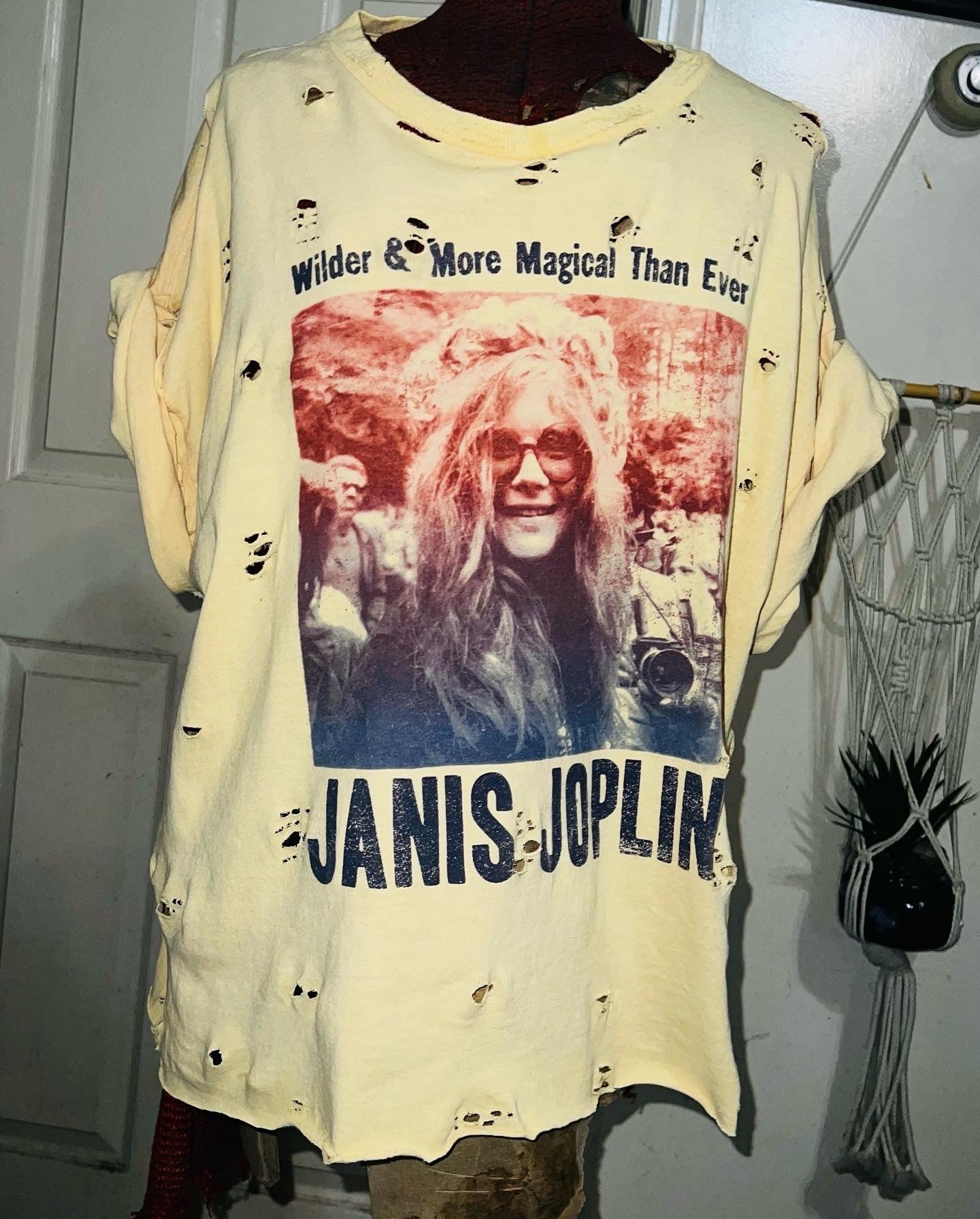 Janis Joplin Oversized Distressed Tee