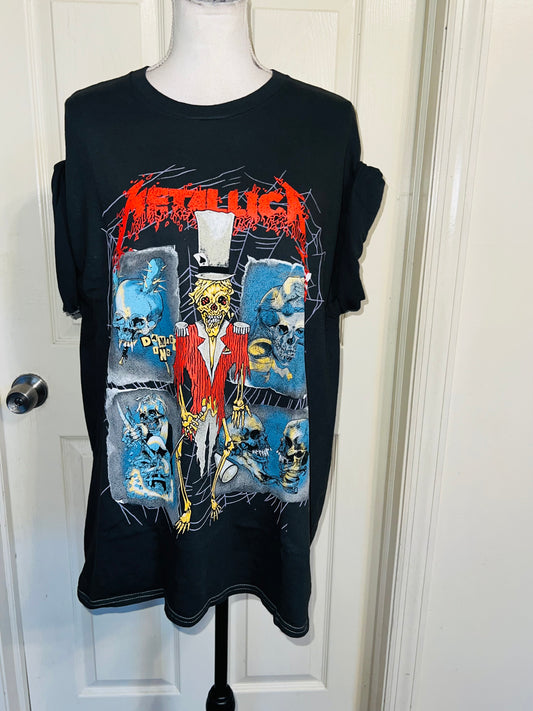 Metallica Double Sided Oversized Distressed Tee