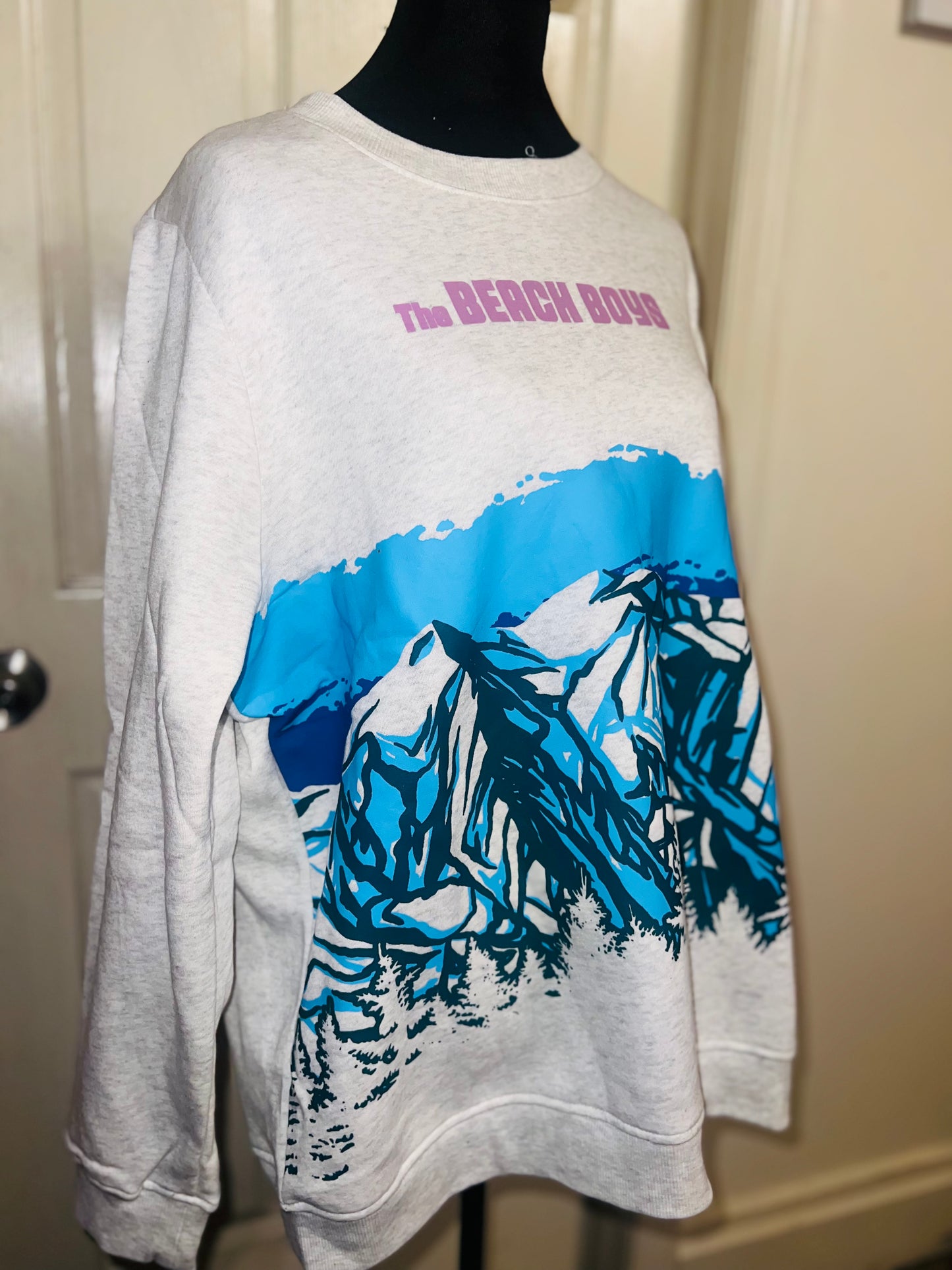 The Beach Boys Oversized Distressed Sweatshirt