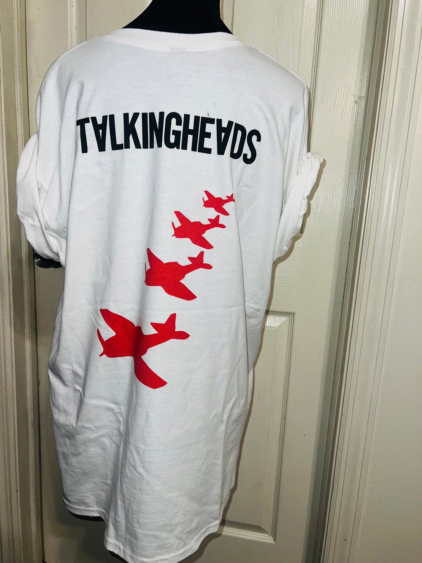 Talking Heads Double Sided Oversized Distressed Tee