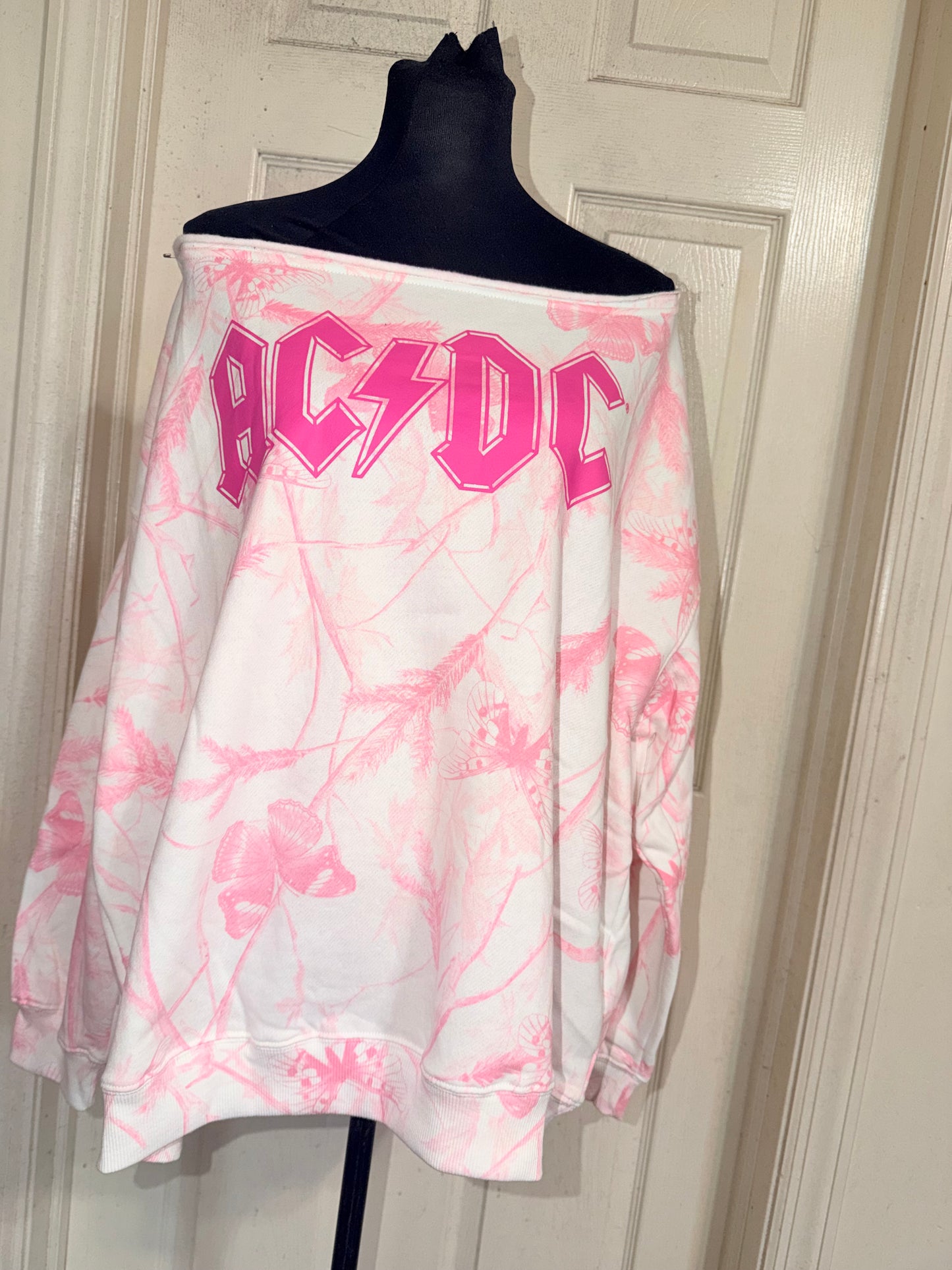 AC/DC OFTS Oversized Distressed Sweatshirt