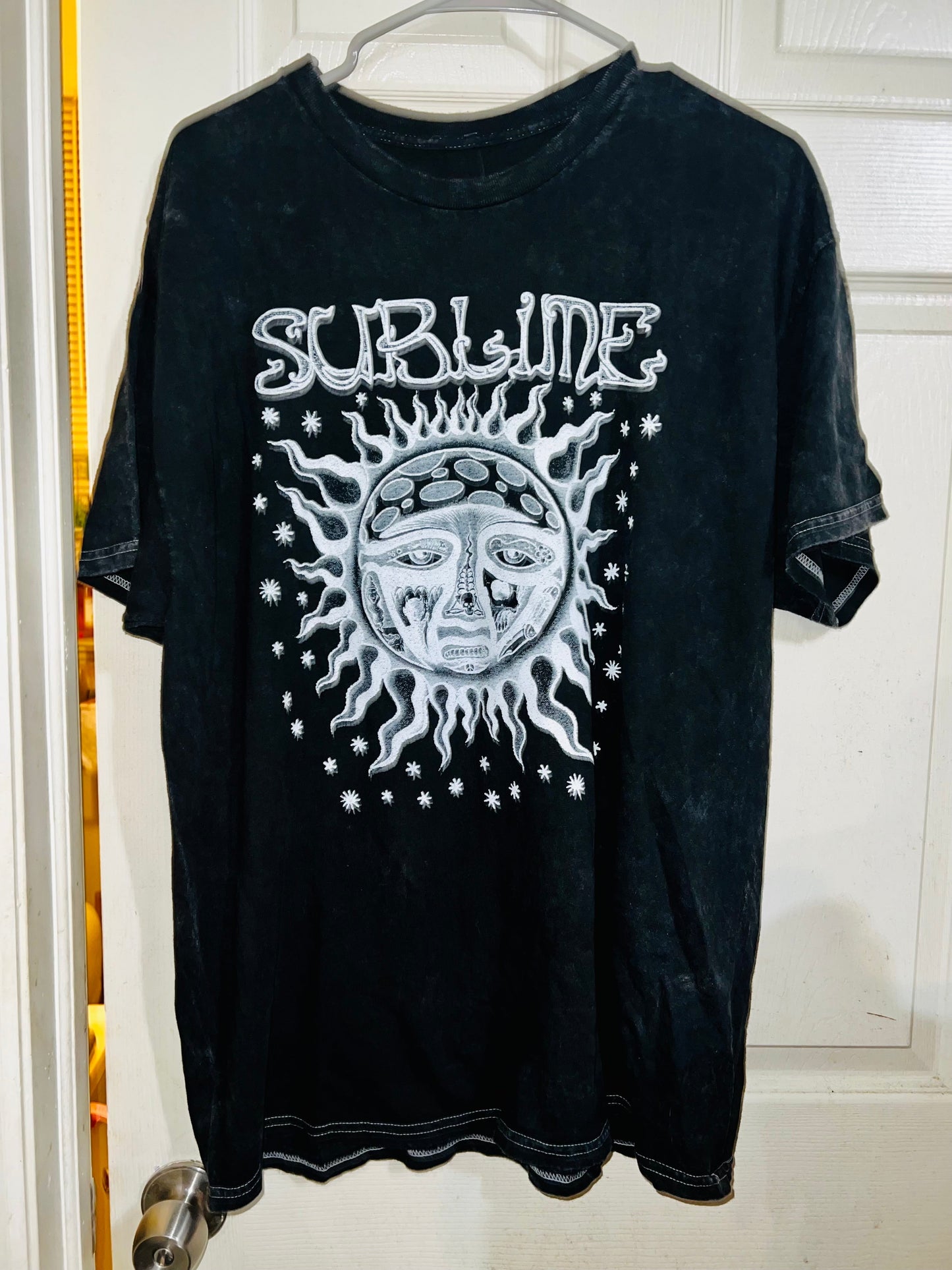 Sublime Acid Wash Oversized Distressed Tee