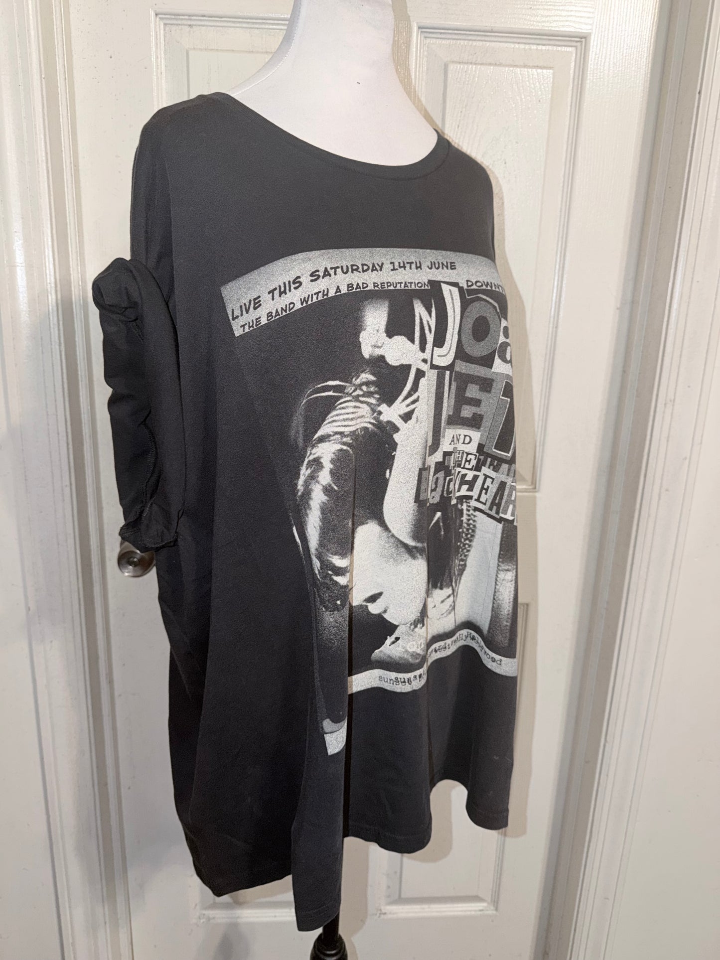 Joan Jett and the Blackhearts Double Sided Oversized Distressed Tee