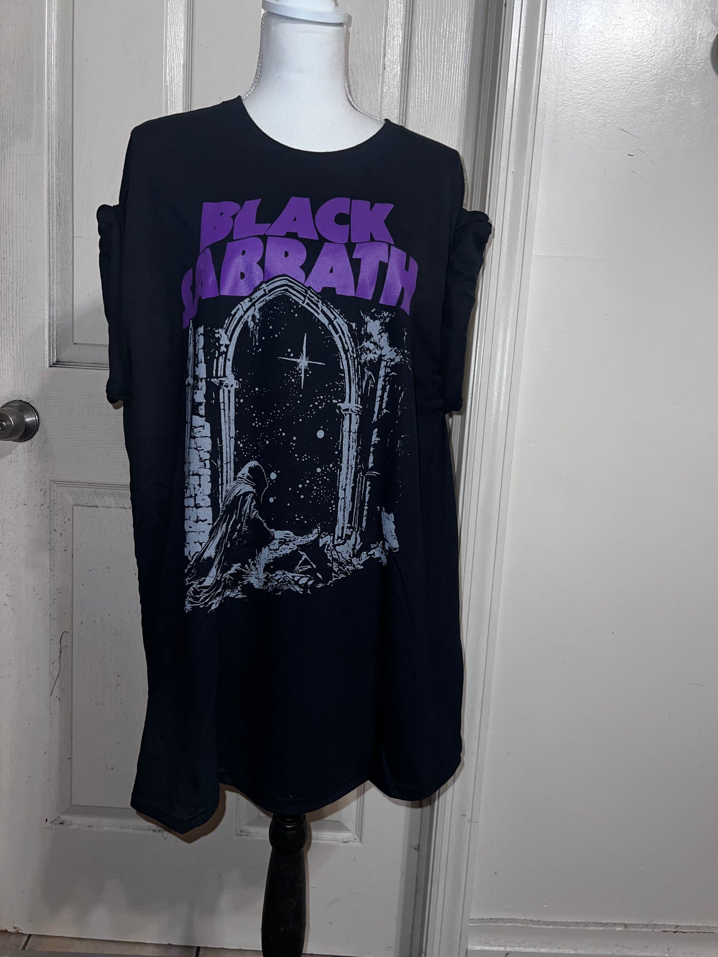 Black Sabbath Oversized Distressed Tee