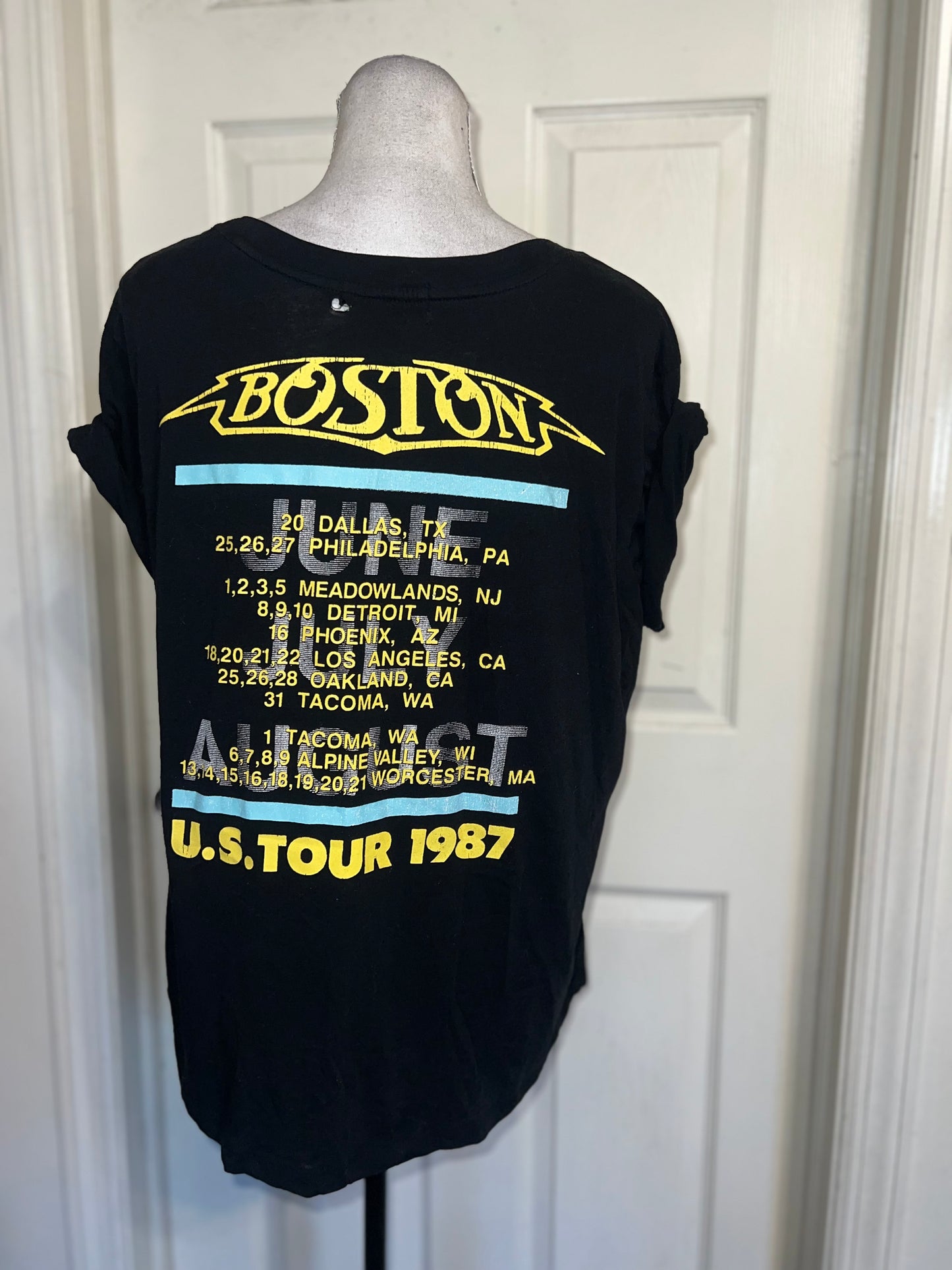 Boston Double Sided Oversized Distressed Tee
