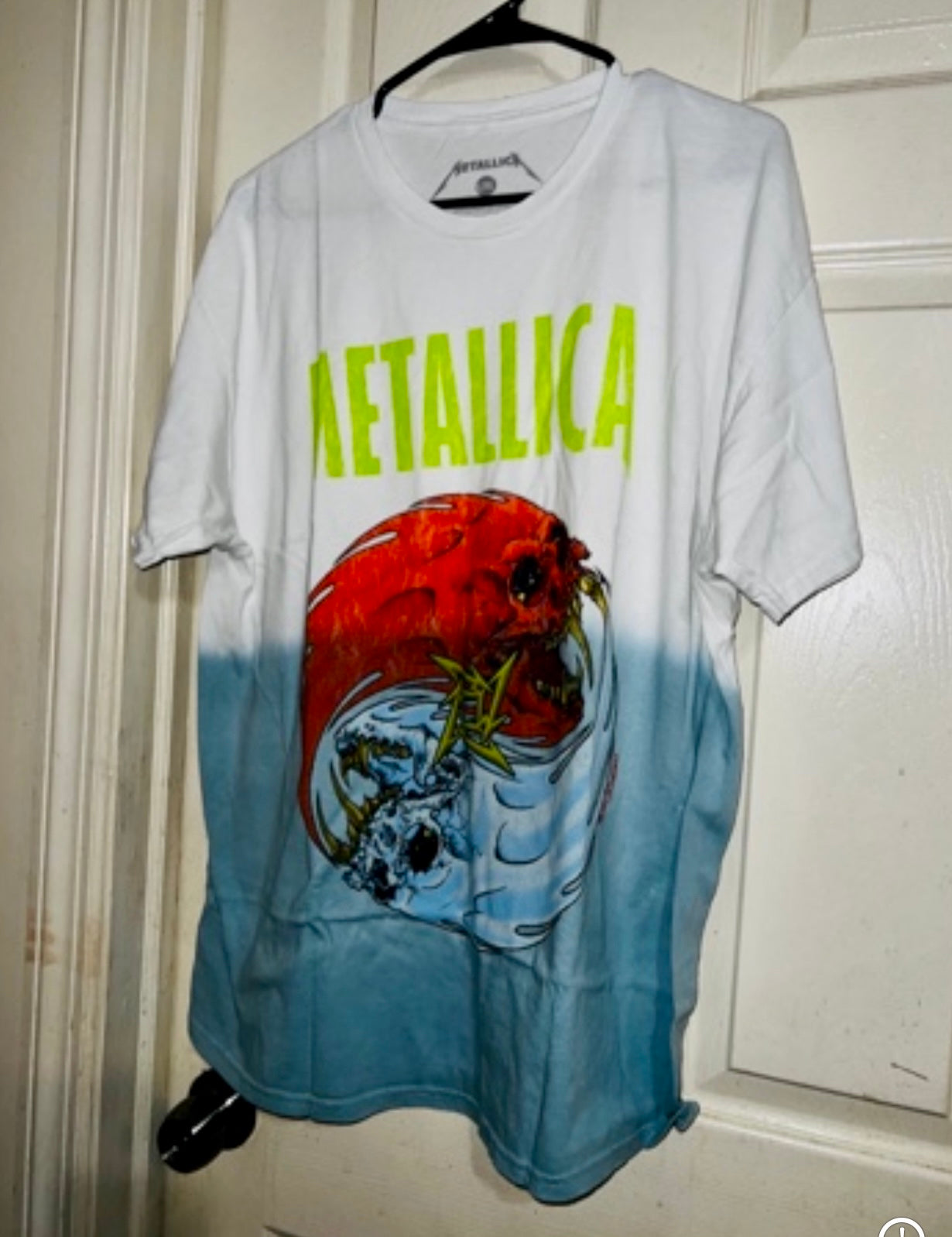 Metallica Tie Die Oversized Distressed Tee