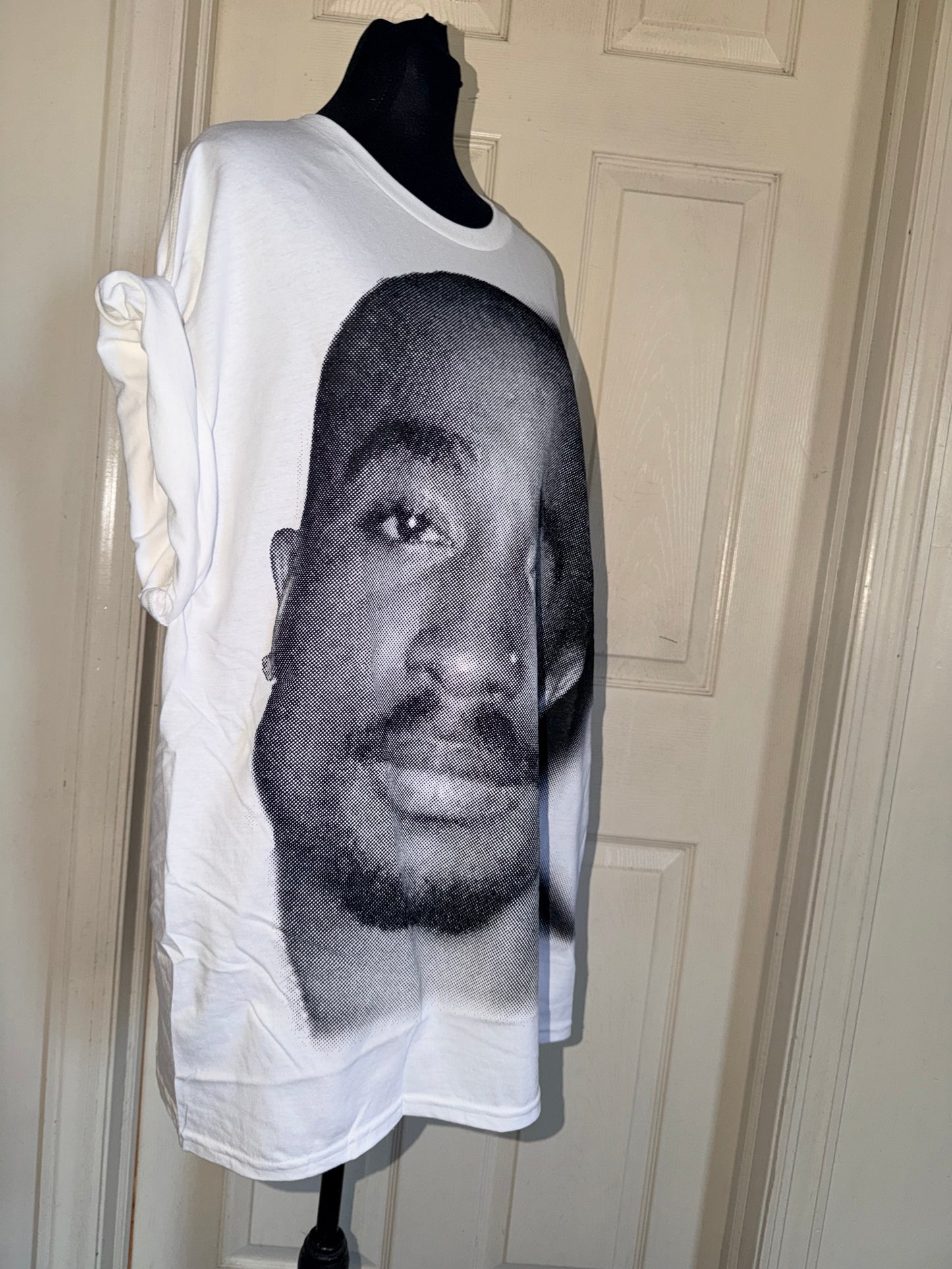 Tupac Double Sided Oversized Distressed Tee