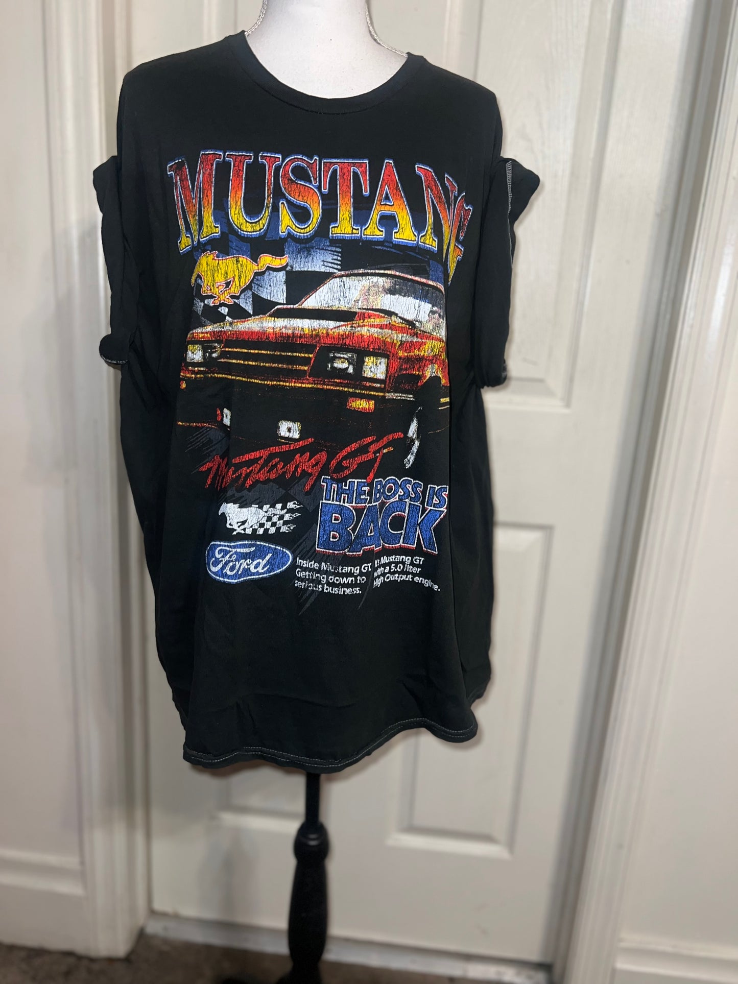 Ford Mustang Oversized Distressed Tee