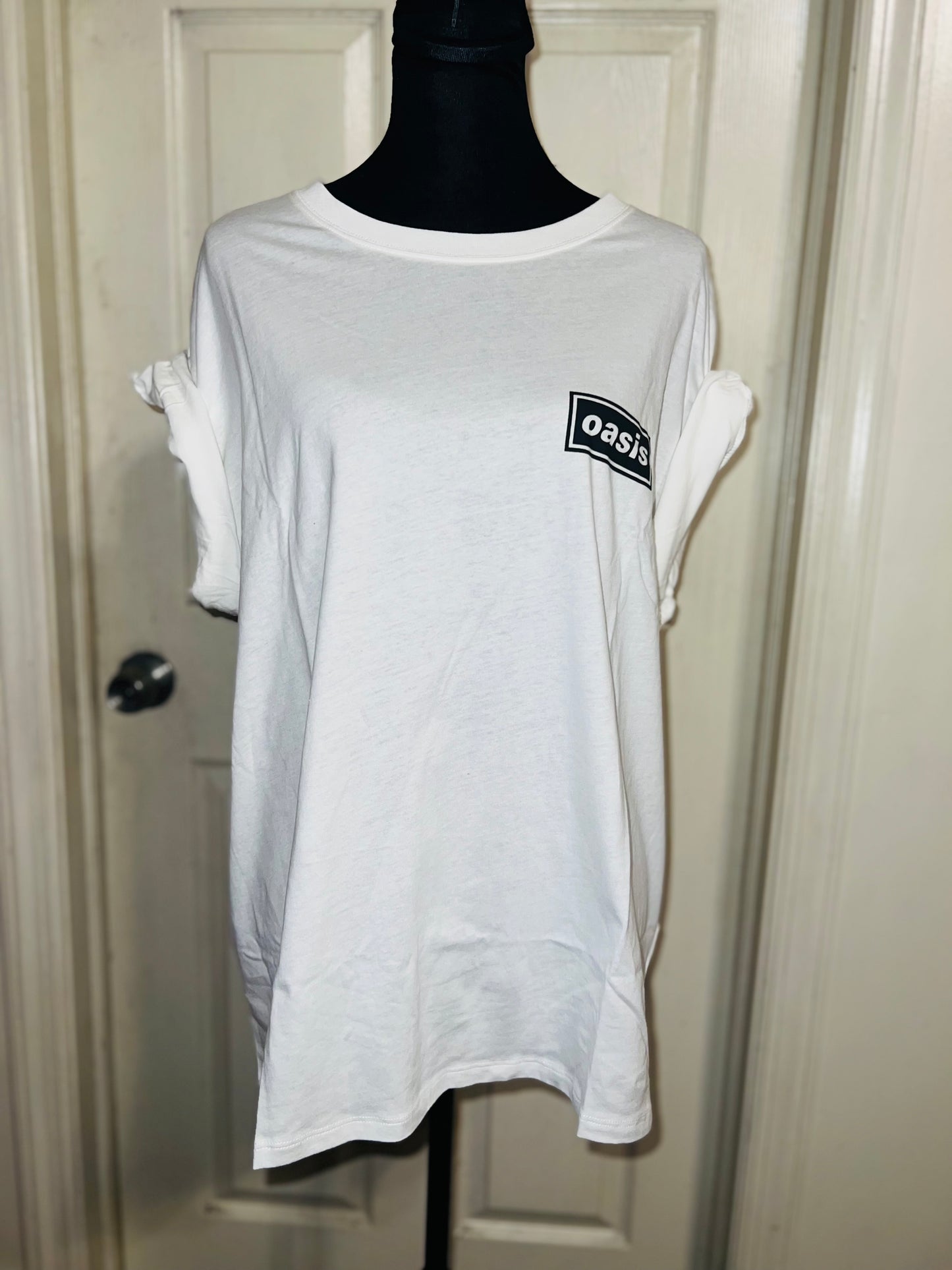 Oasis Double Sided Oversized Distressed Tee