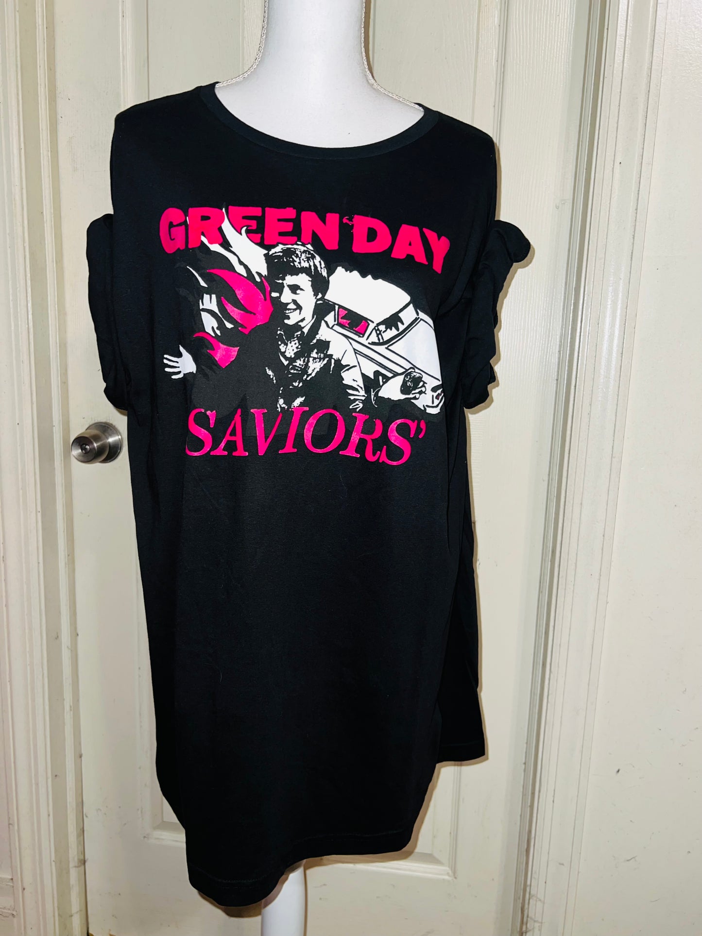 Green Day Oversized Distressed Tee