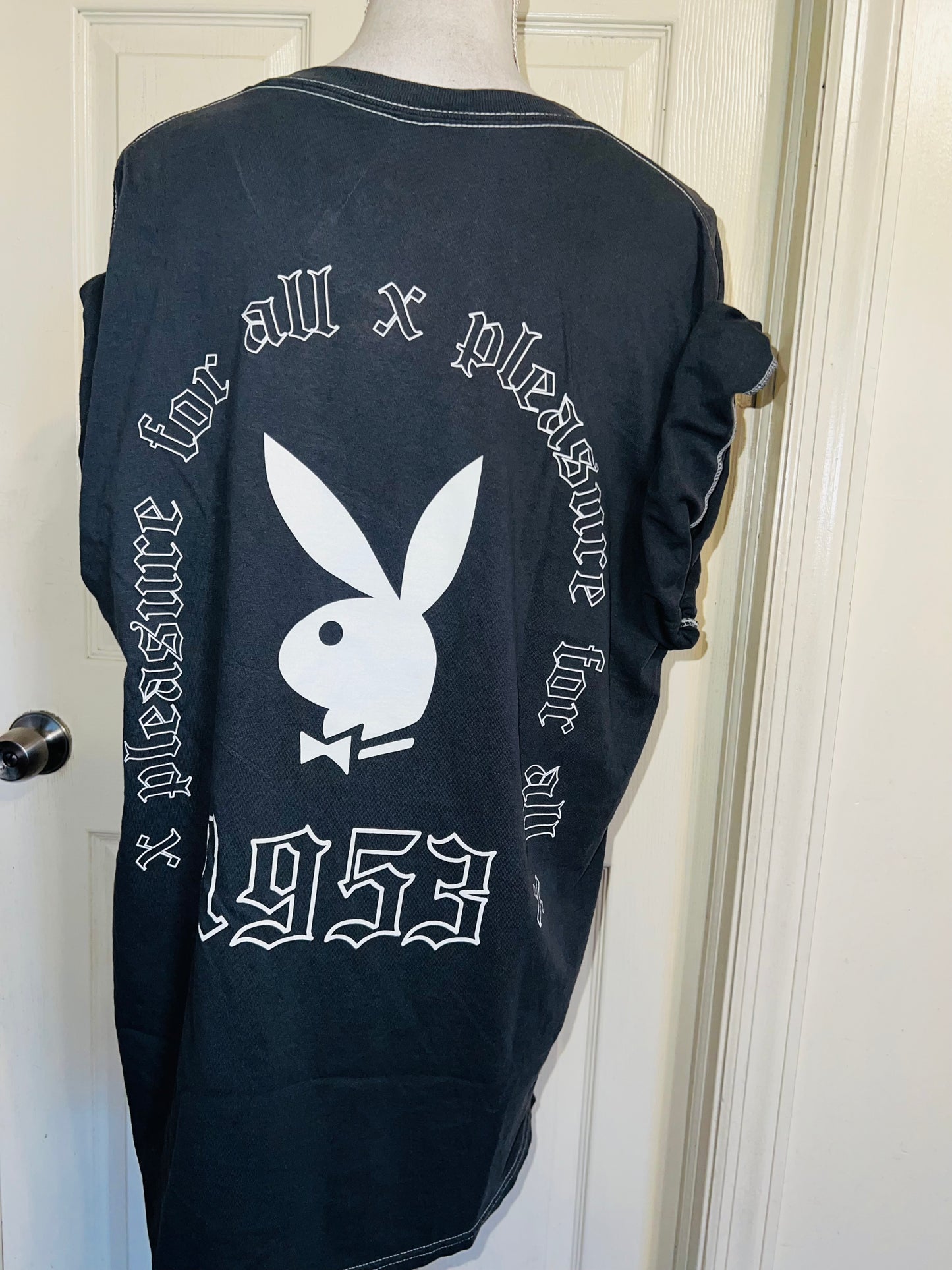 Playboy Double Sided Oversized Distressed Tee